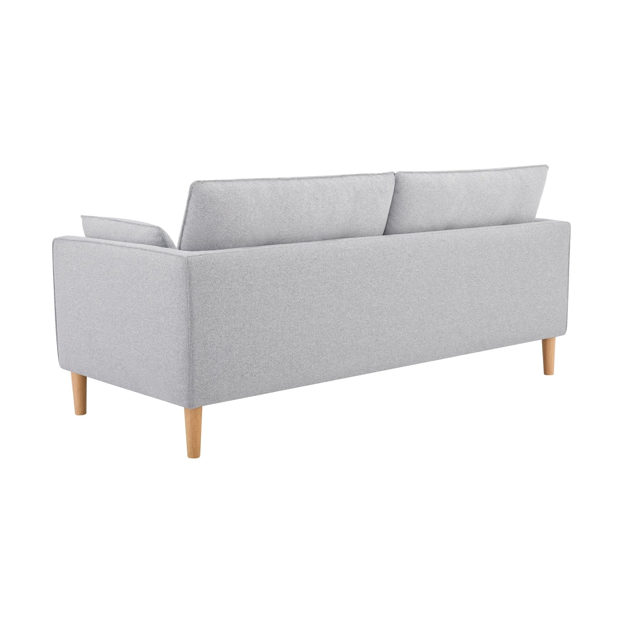 Shoreditch 3 Seater Sofa - Light Grey - Image 6