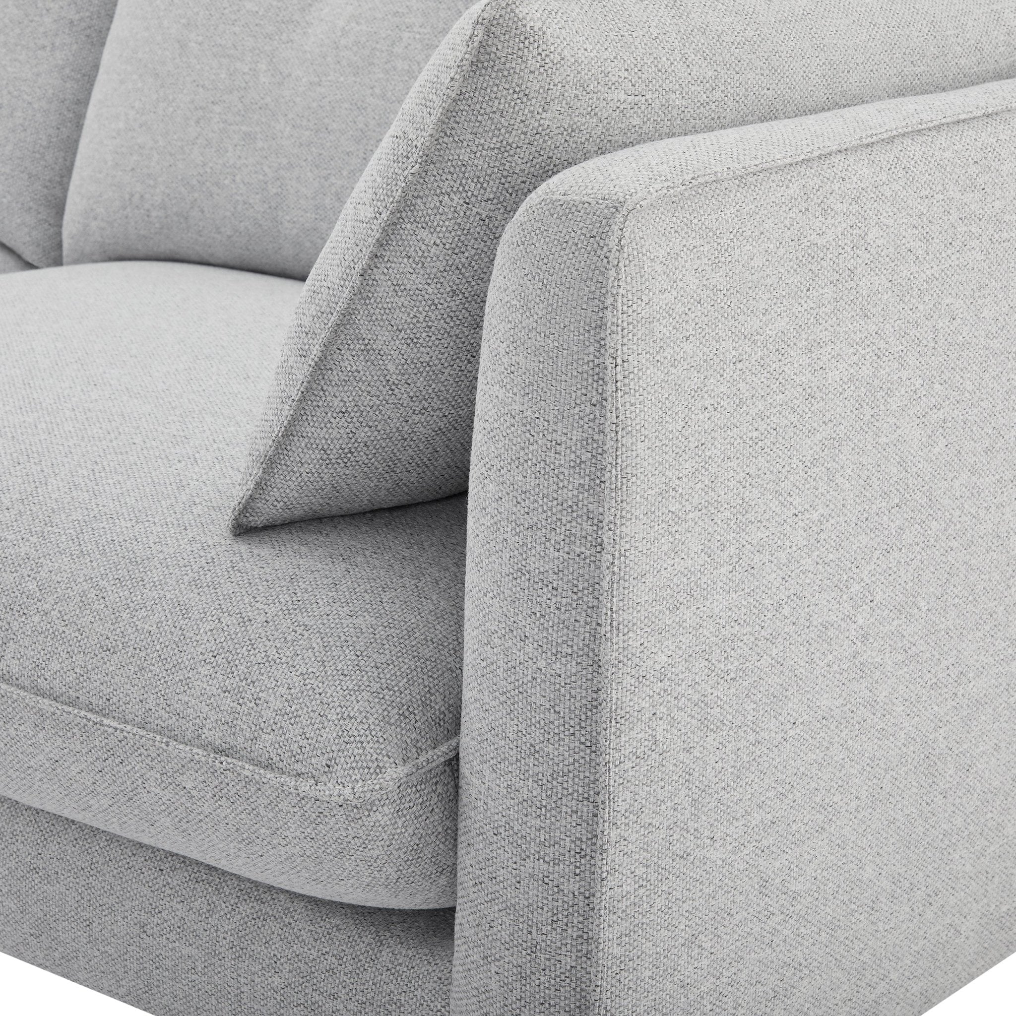 Shoreditch 3 Seater Sofa - Light Grey - Image 7