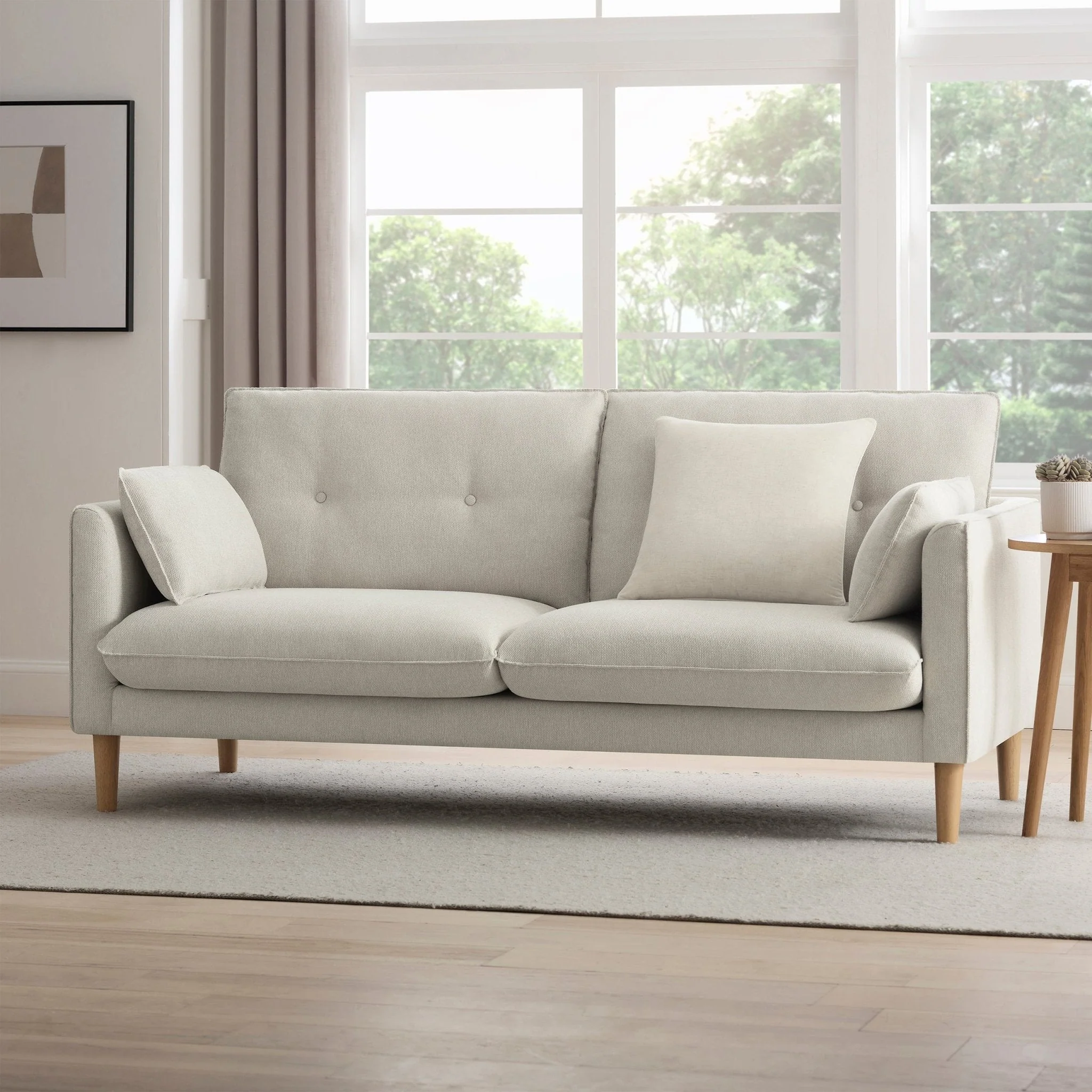 Shoreditch 3 Seater Sofa - Natural - Image 3