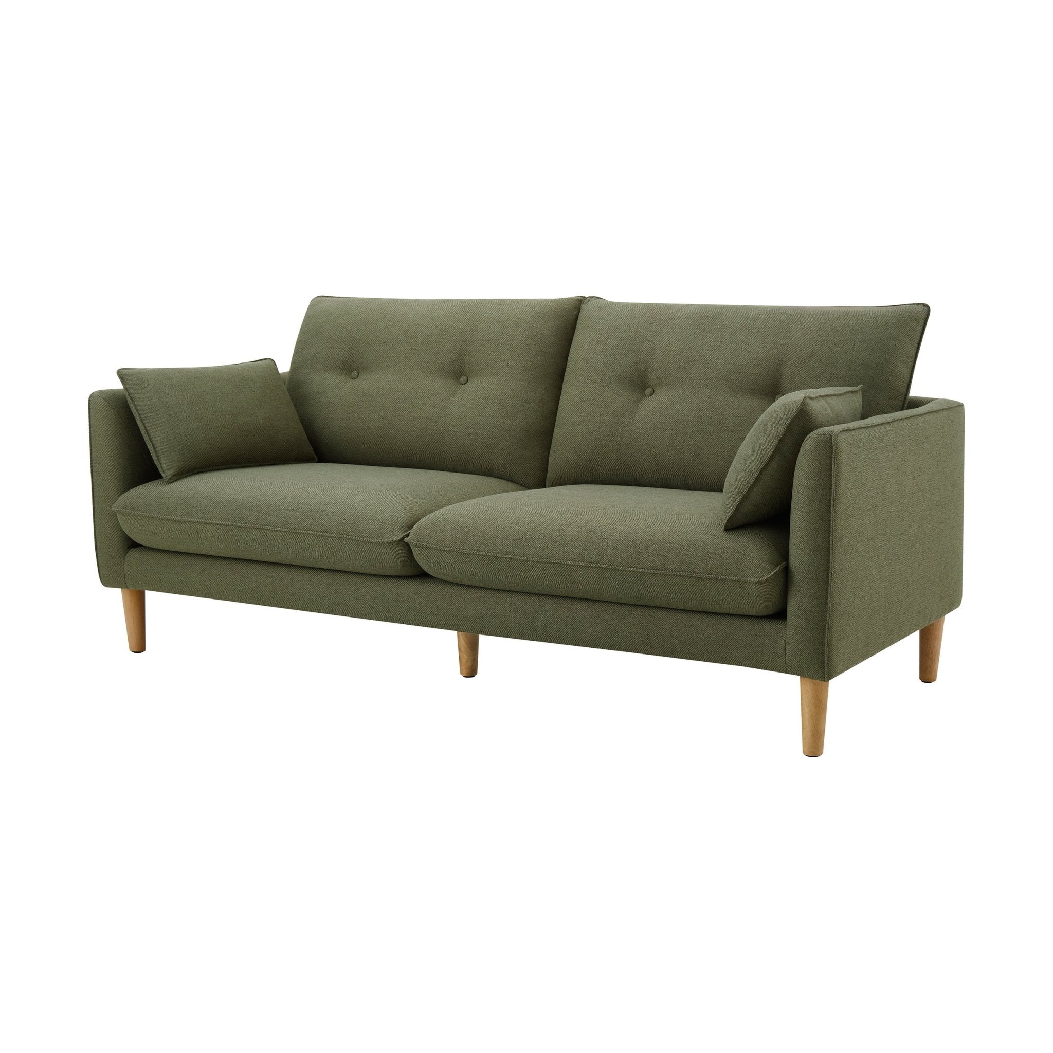Shoreditch 3 Seater Sofa - Woven Green - Image 4