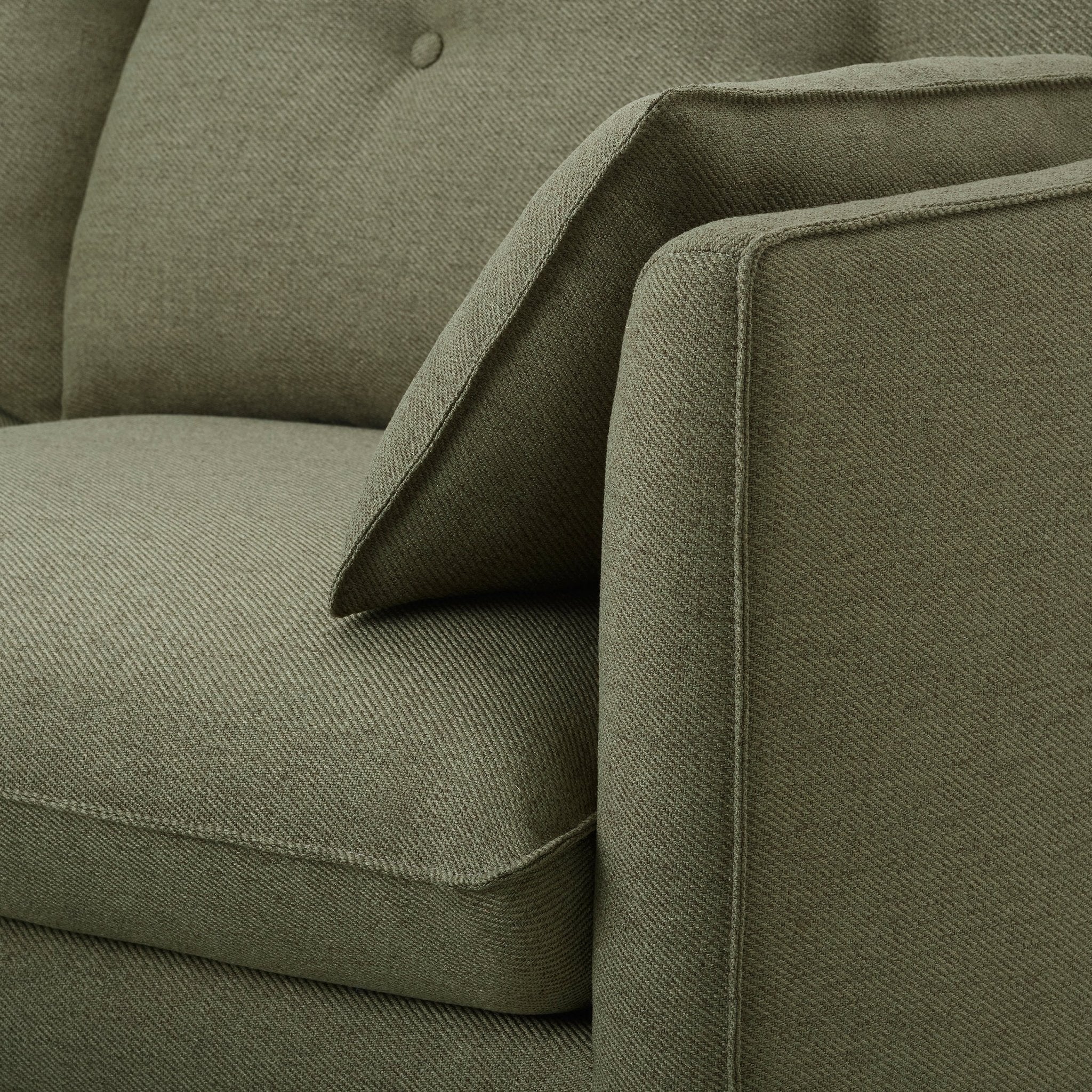 Shoreditch 3 Seater Sofa - Woven Green - Image 5