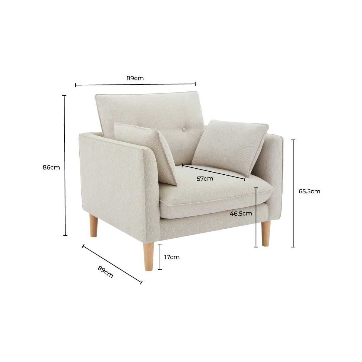 Shoreditch Armchair - Natural - Image 9