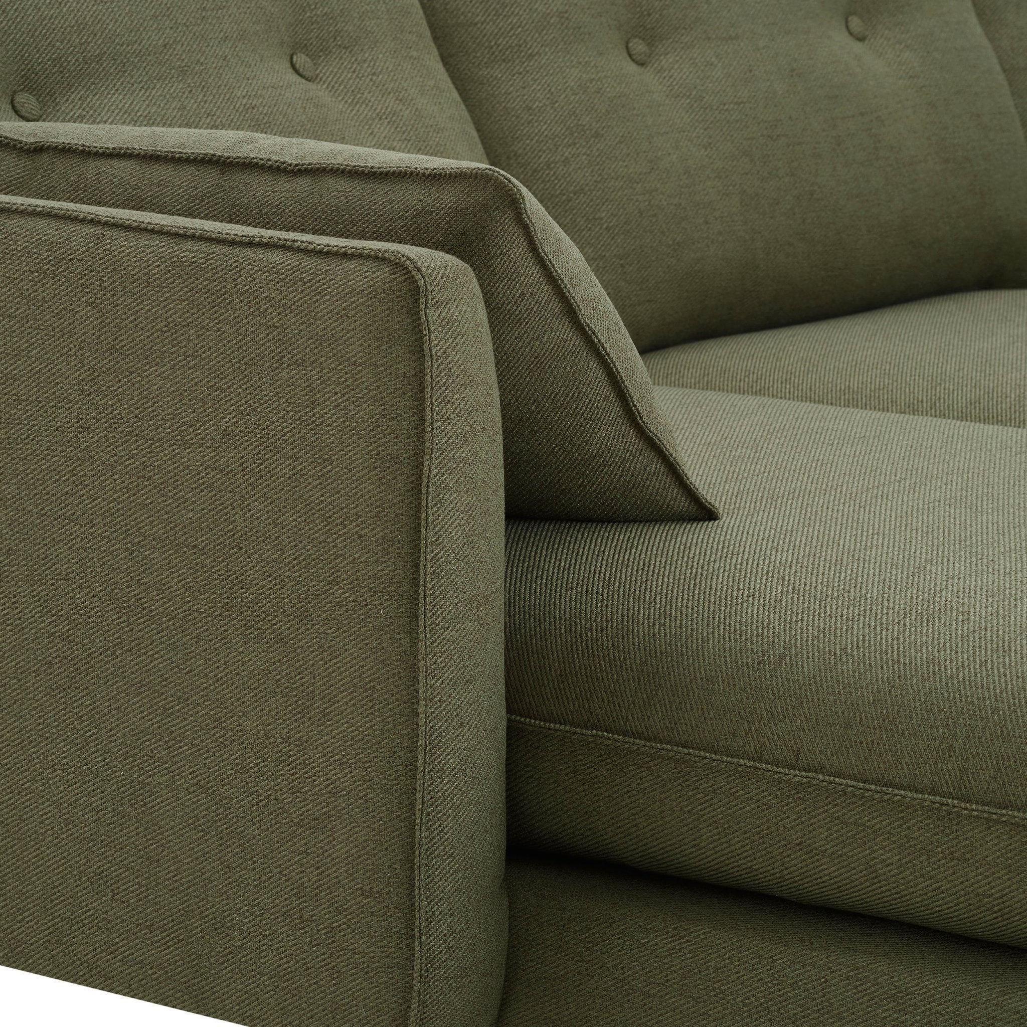 Shoreditch Left Hand Chaise Sofa - Woven Green - Image 3