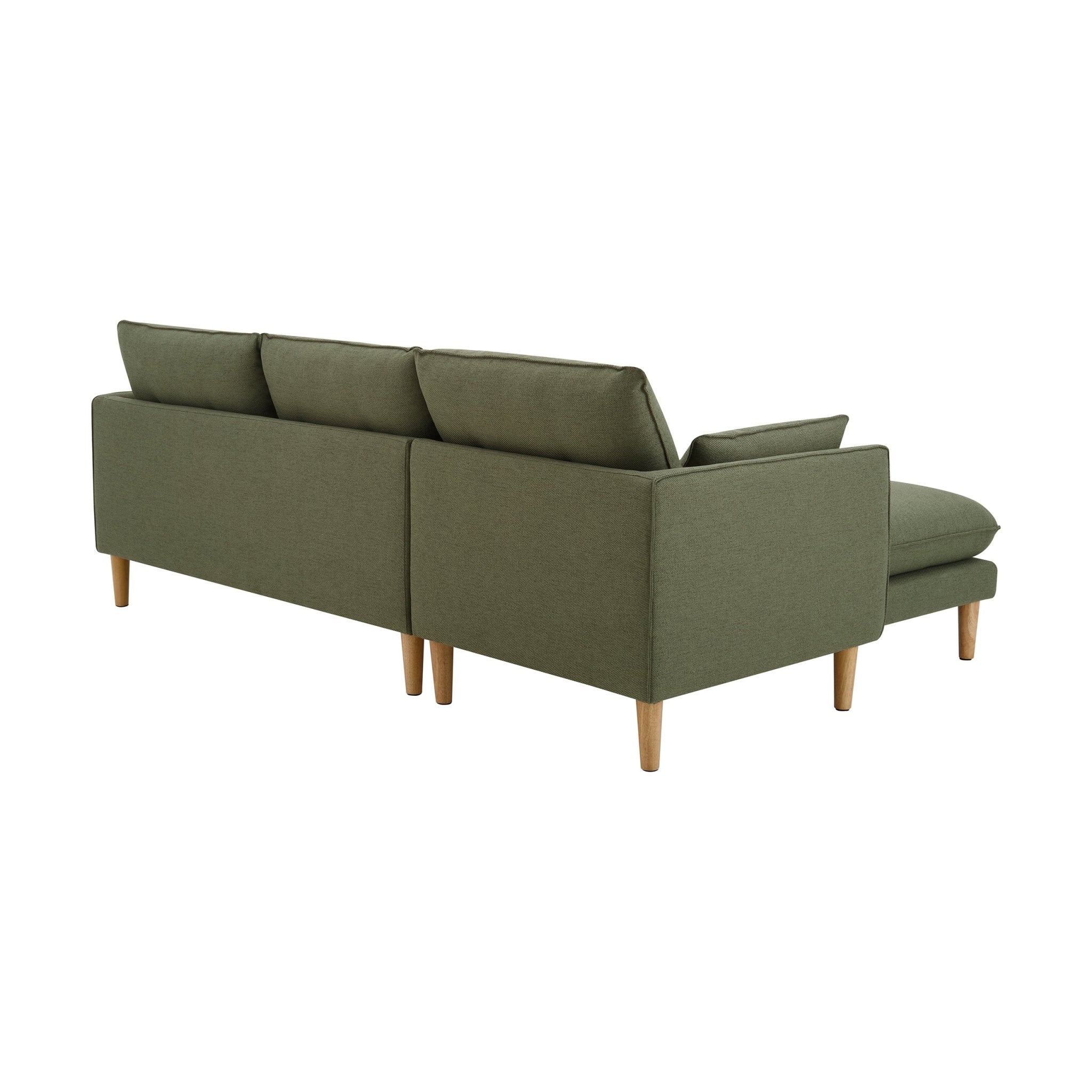 Shoreditch Left Hand Chaise Sofa - Woven Green - Image 7
