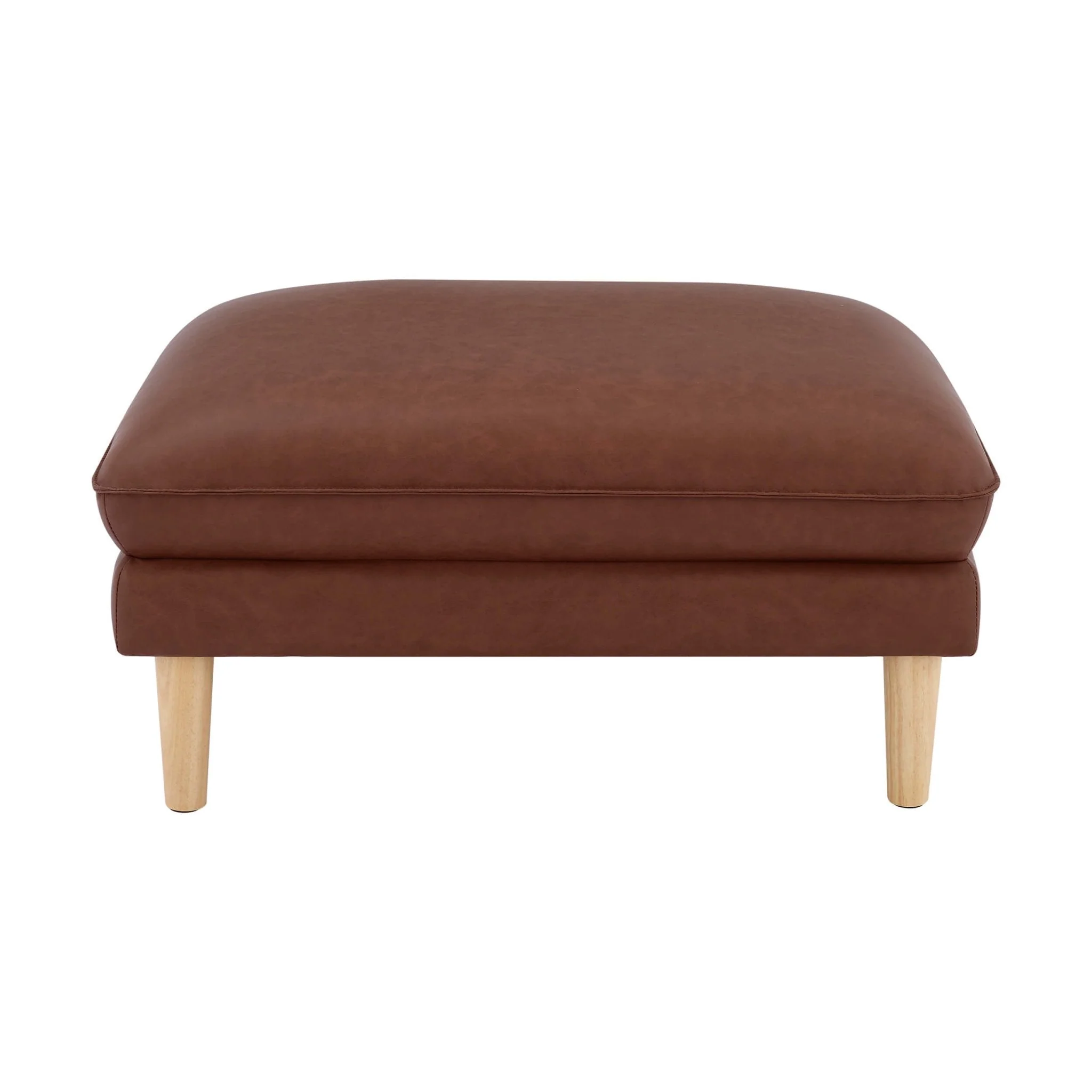 Shoreditch Pouffe - Faux Leather Tan - Image 3