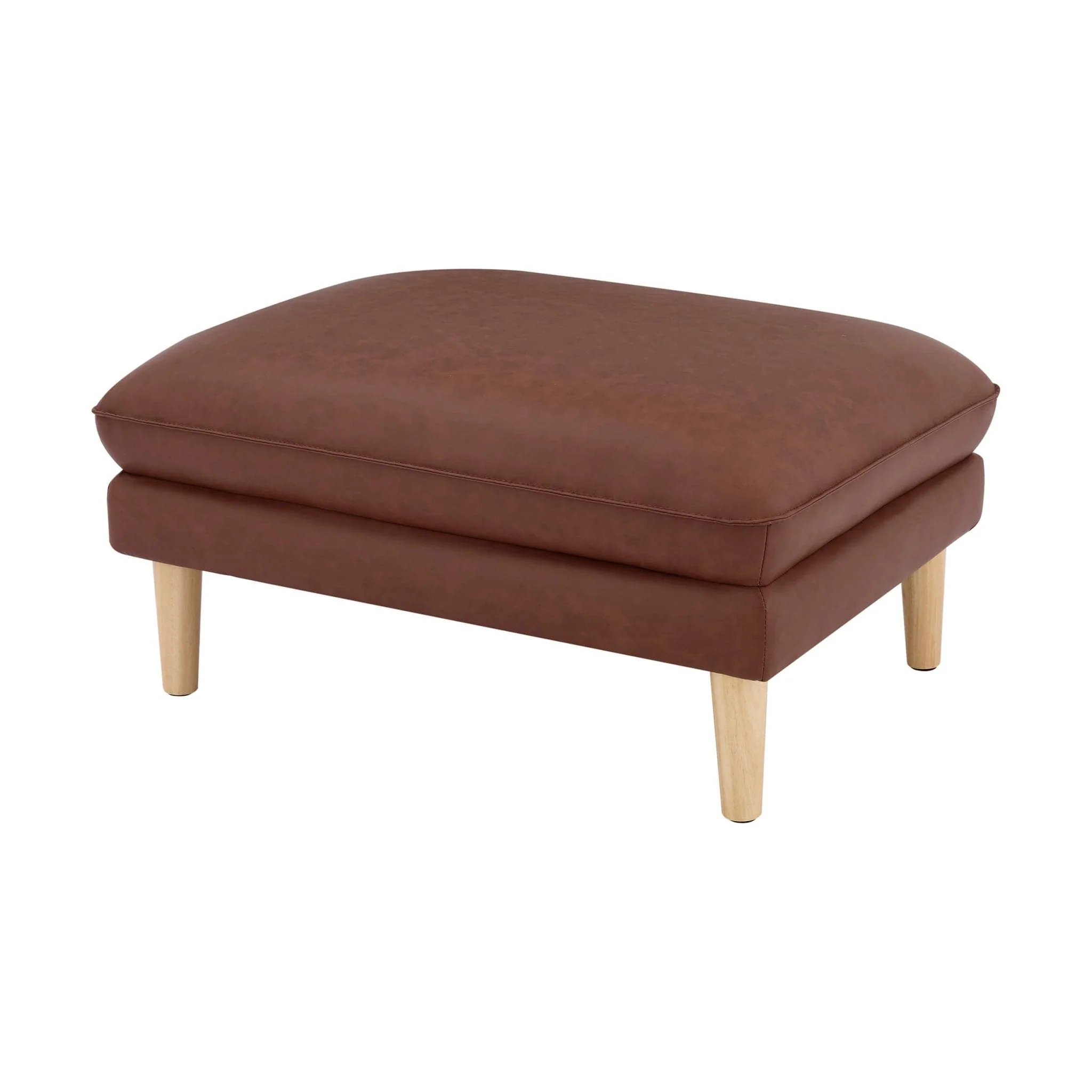 Shoreditch Pouffe - Faux Leather Tan - Image 4