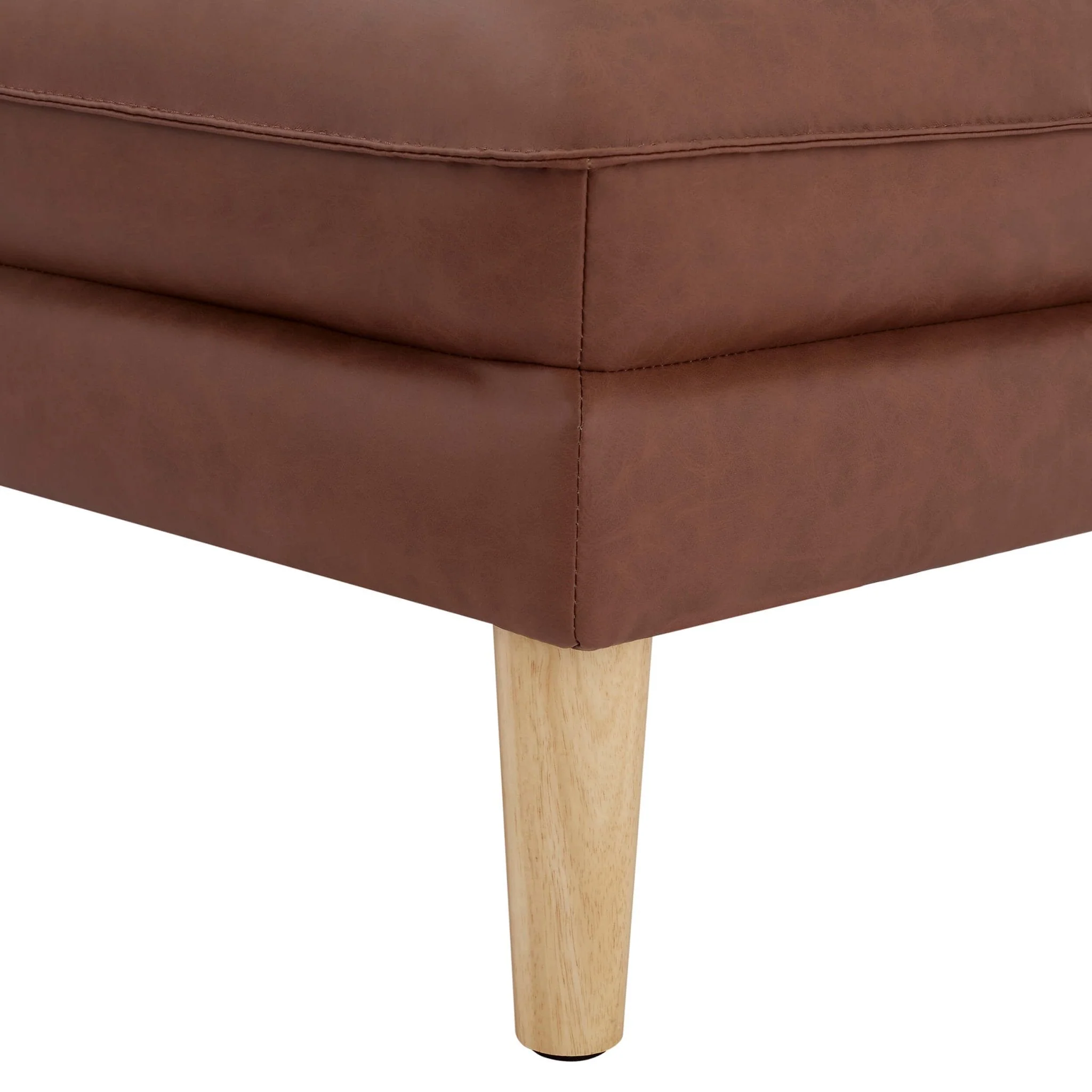 Shoreditch Pouffe - Faux Leather Tan - Image 5