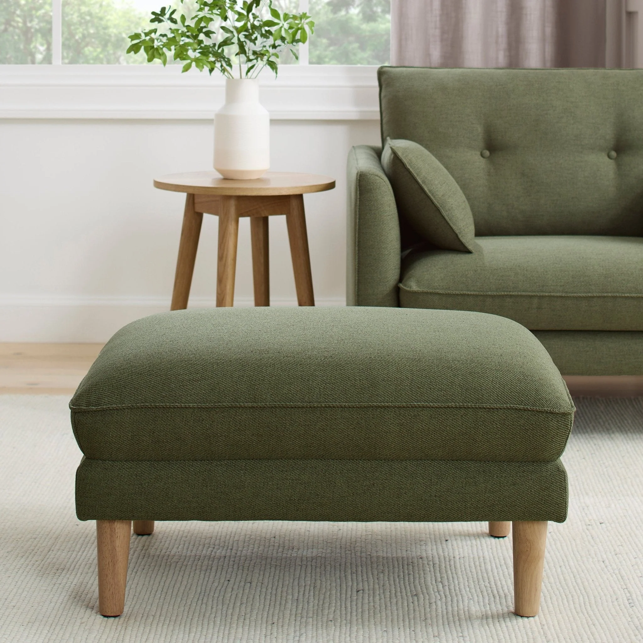 Shoreditch Pouffe - Woven Green - Image 3