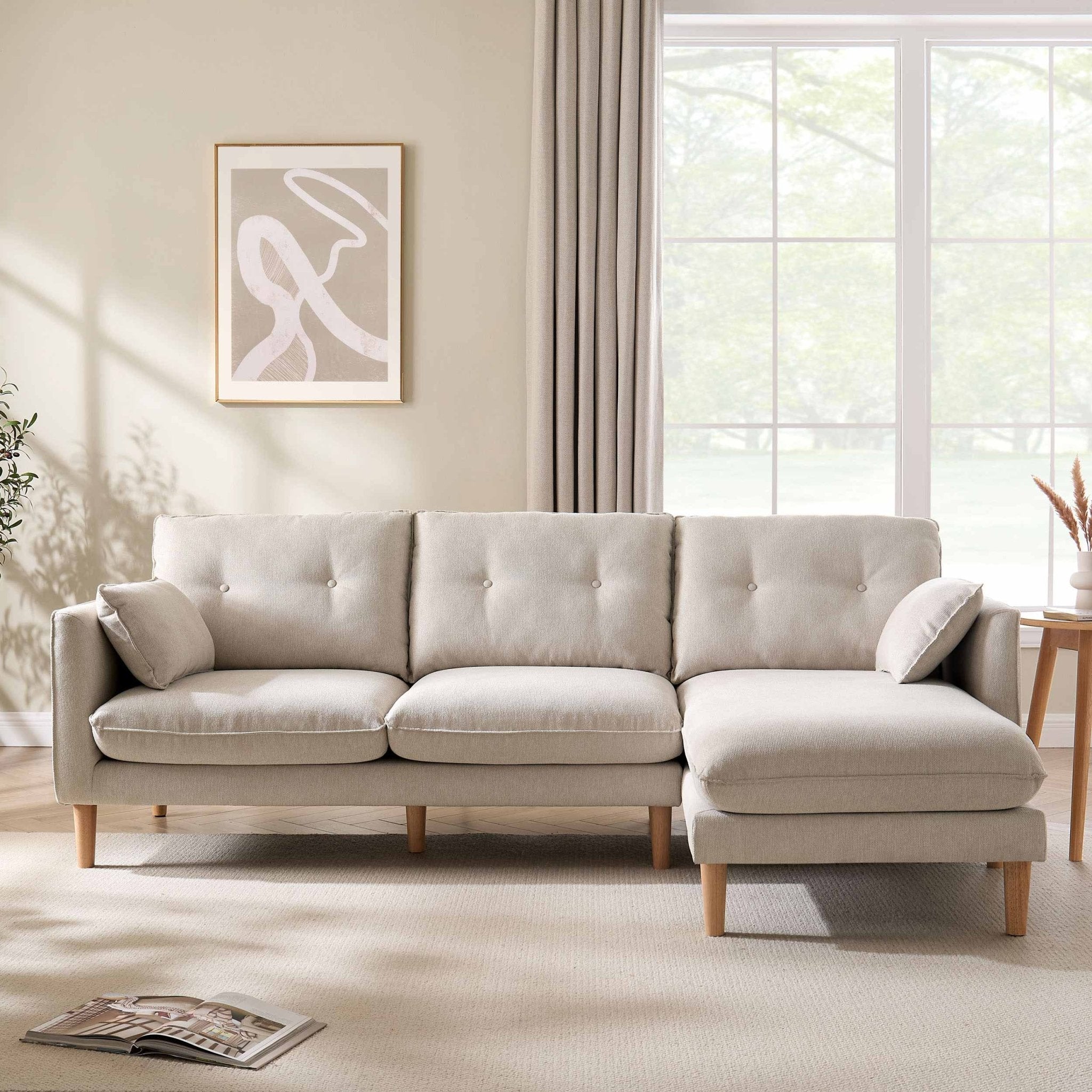 Shoreditch Right Hand Chaise Sofa - Natural