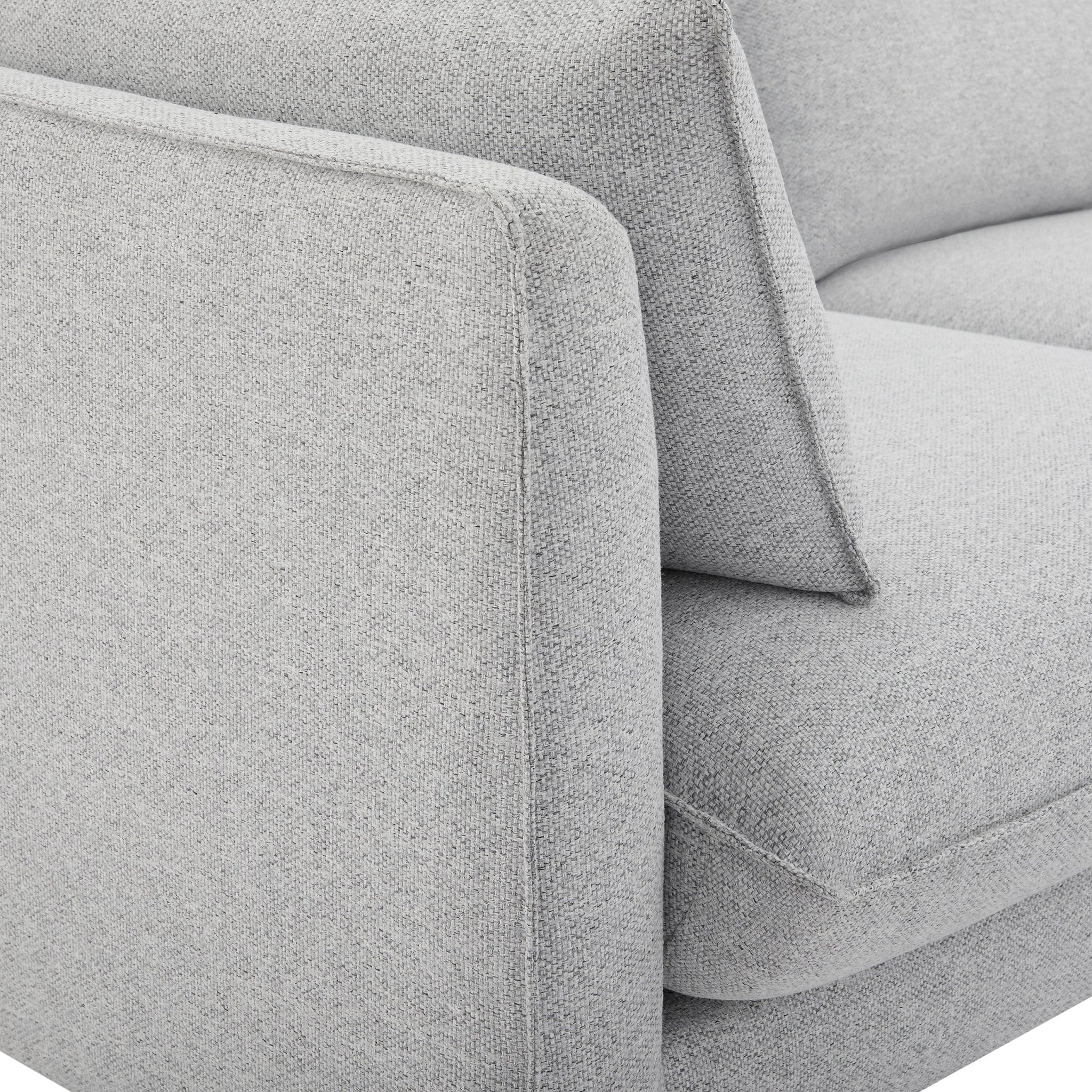 Shoreditch Right Hand Chaise Sofa - Light Grey - Image 7