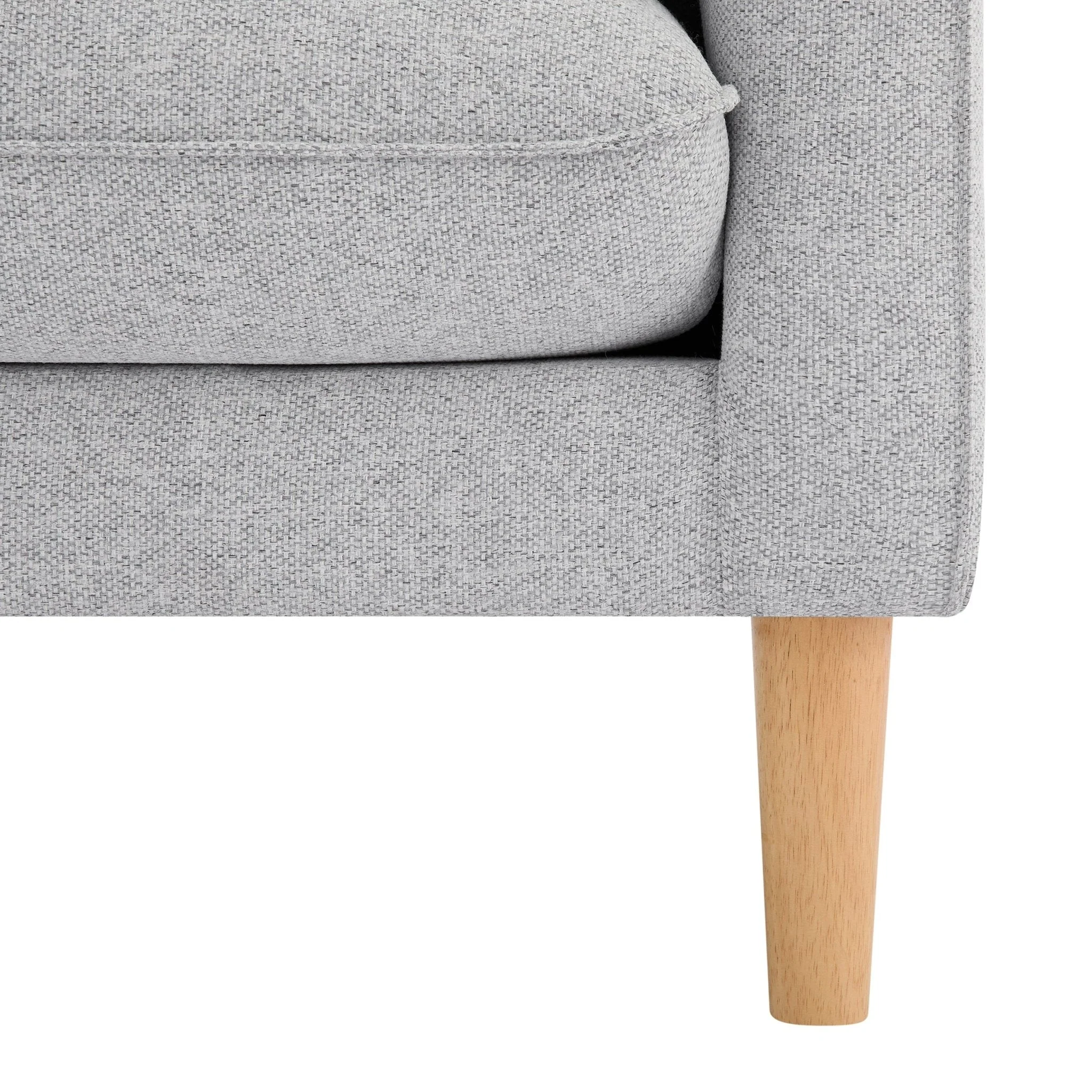 Shoreditch Right Hand Chaise Sofa - Light Grey - Image 8