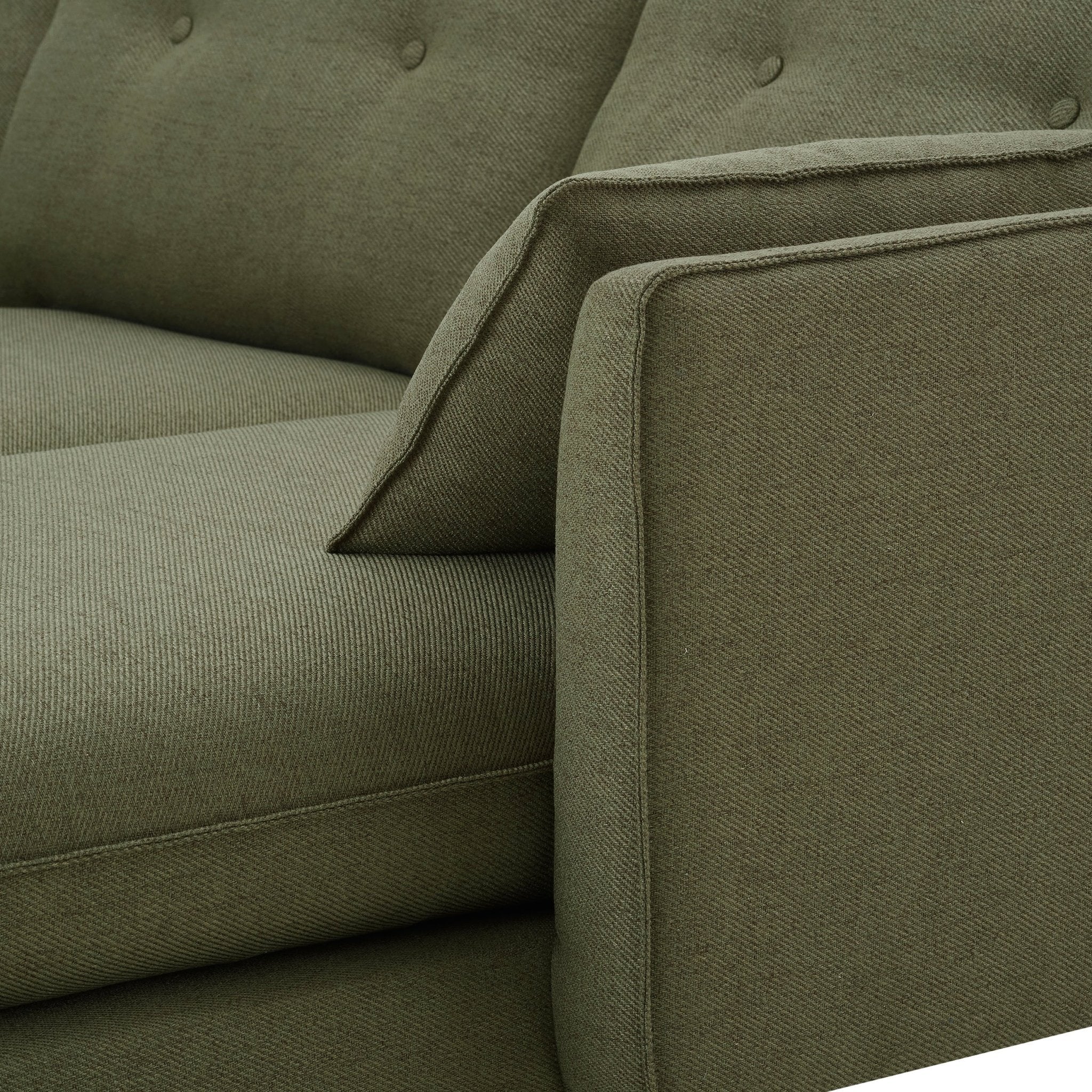 Shoreditch Right Hand Chaise Sofa - Woven Green - Image 3