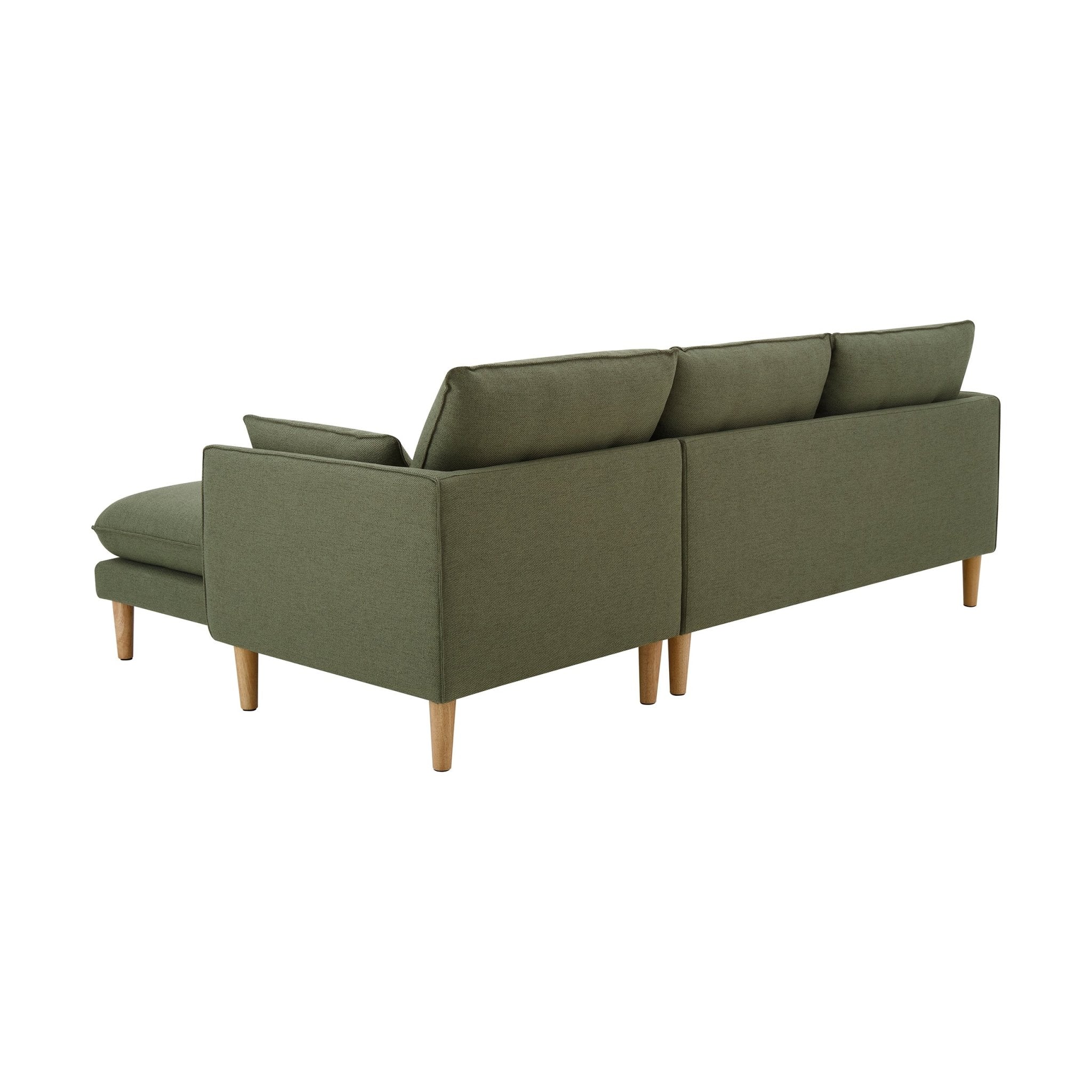 Shoreditch Right Hand Chaise Sofa - Woven Green - Image 6