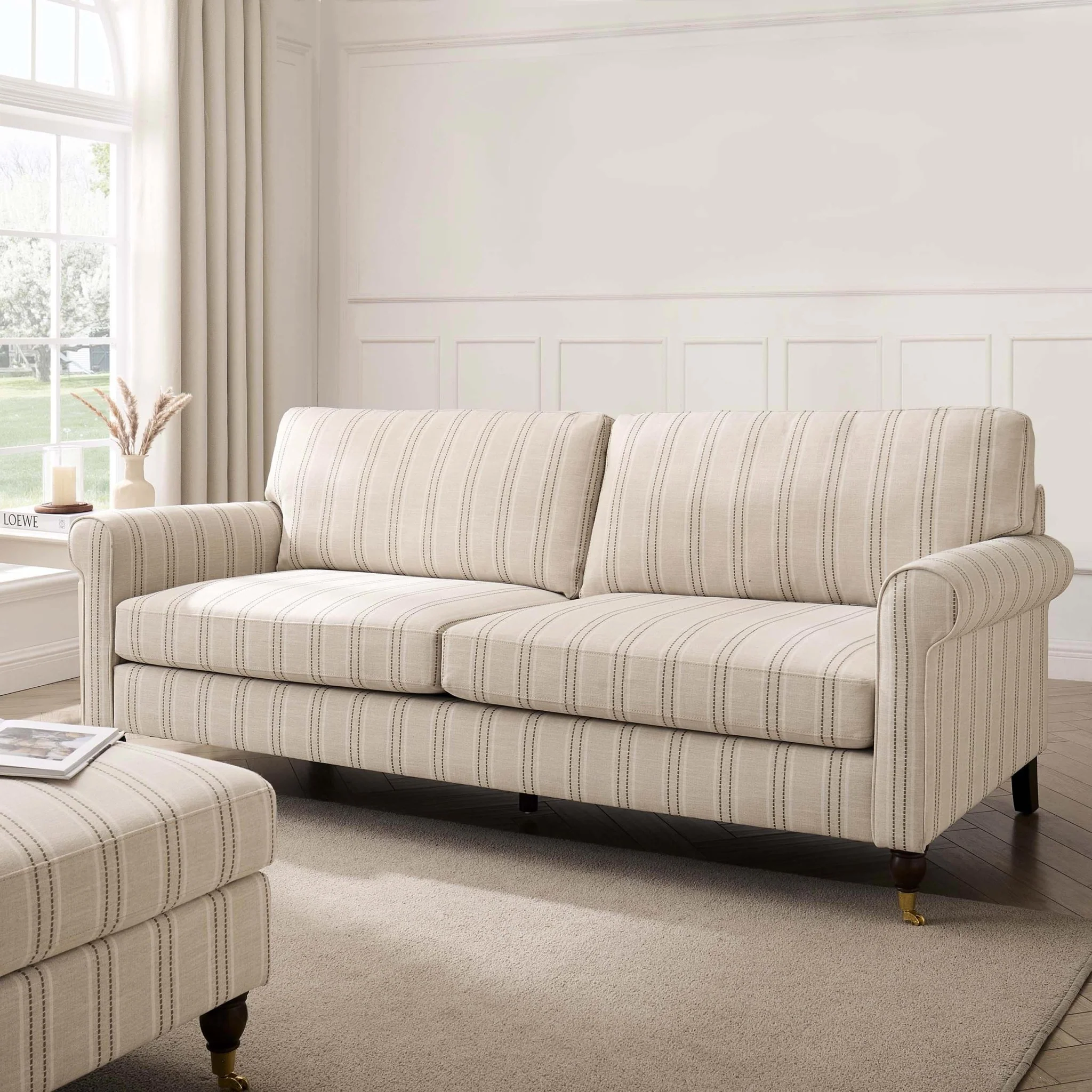 Sicily 3 Seater Sofa - Stripe - Image 5