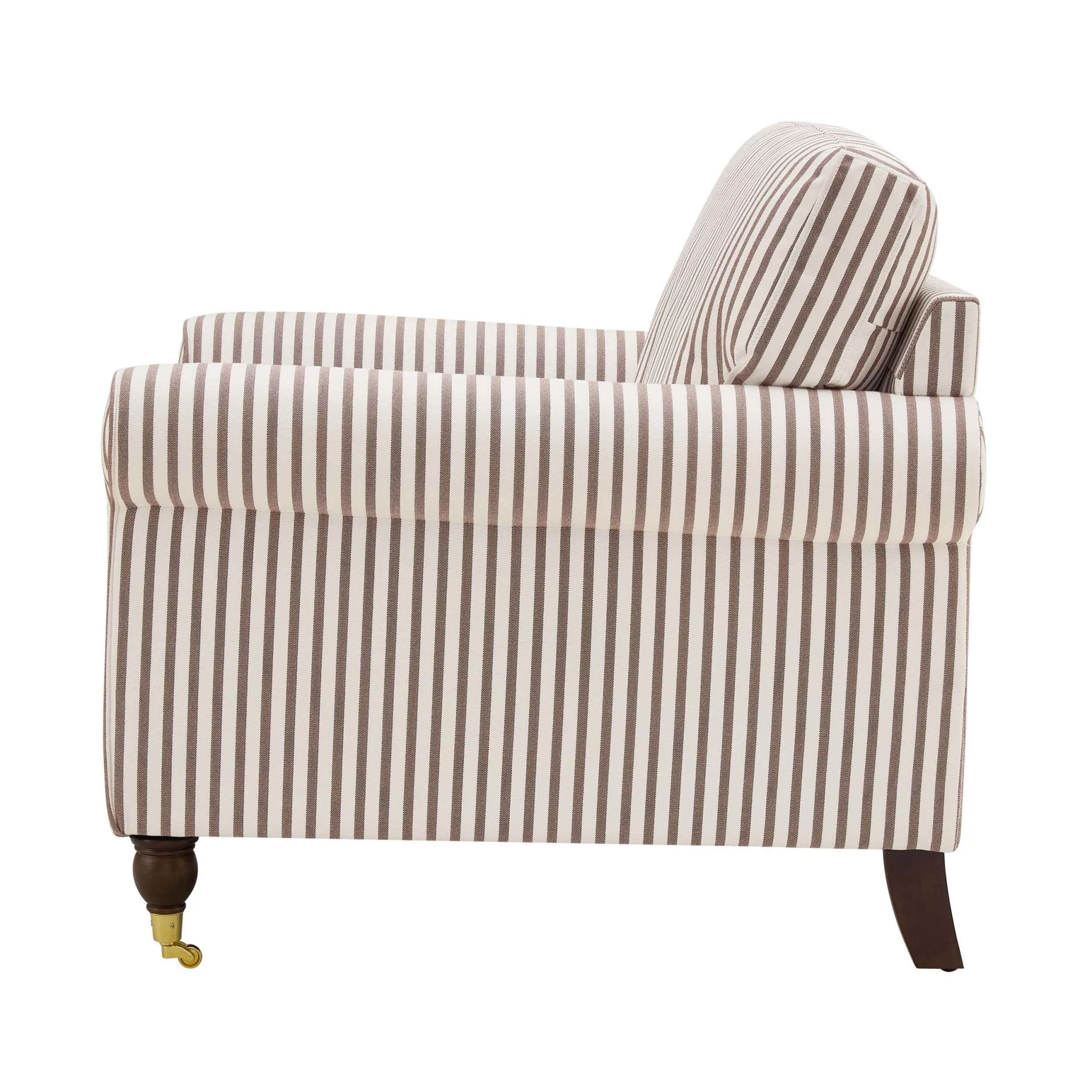 Sicily Armchair - Chocolate Stripe - Image 4
