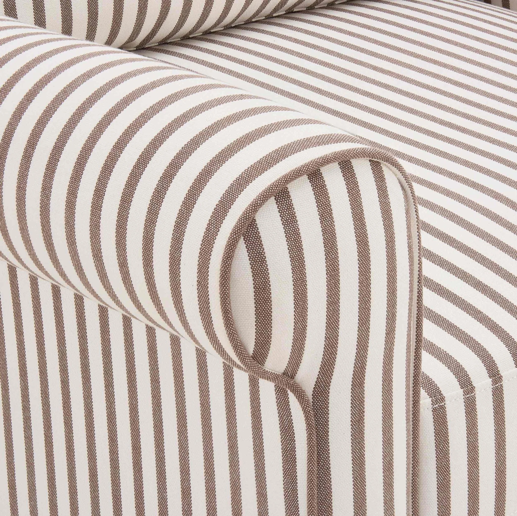 Sicily Armchair - Chocolate Stripe - Image 7