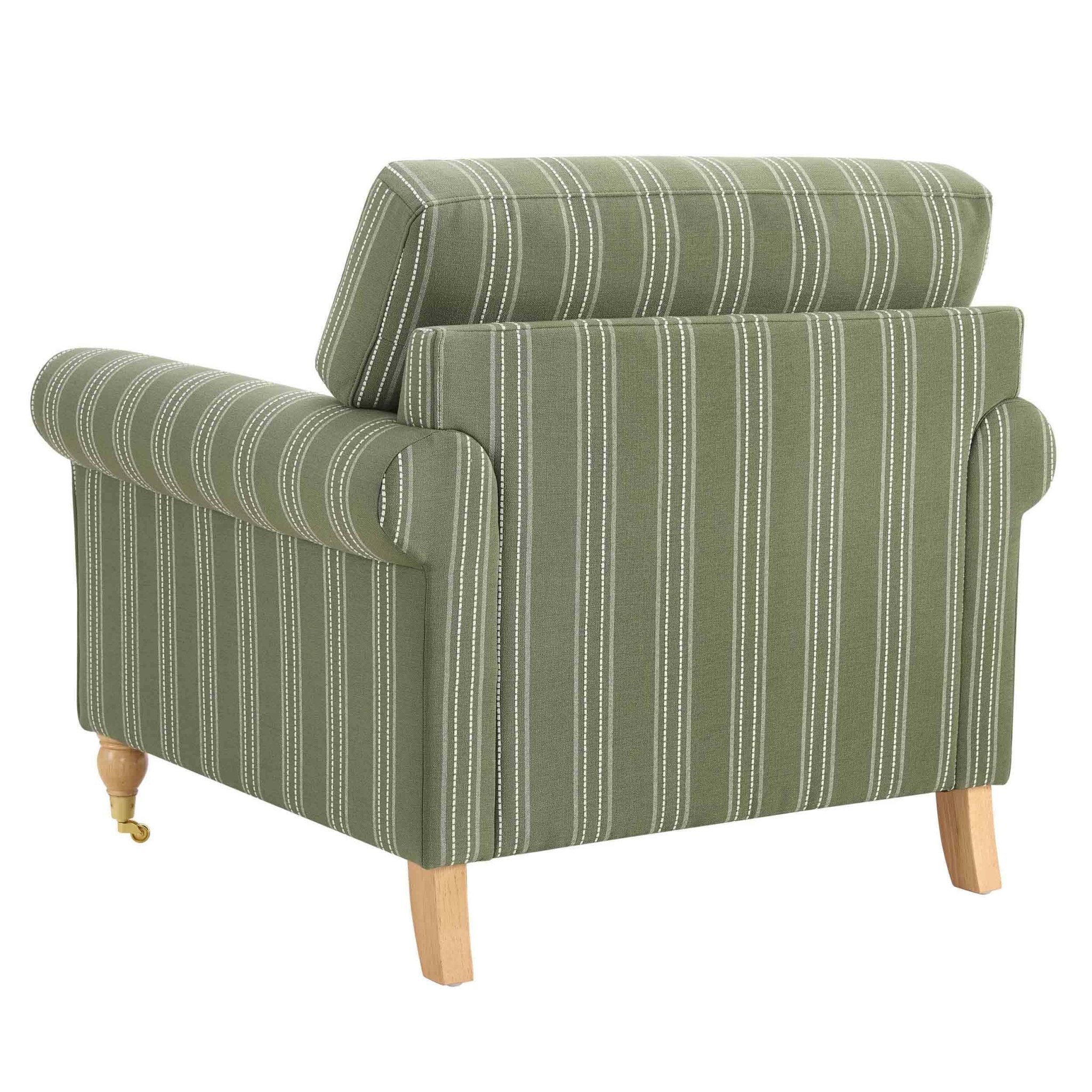 Sicily Armchair - Green Stripe - Image 5