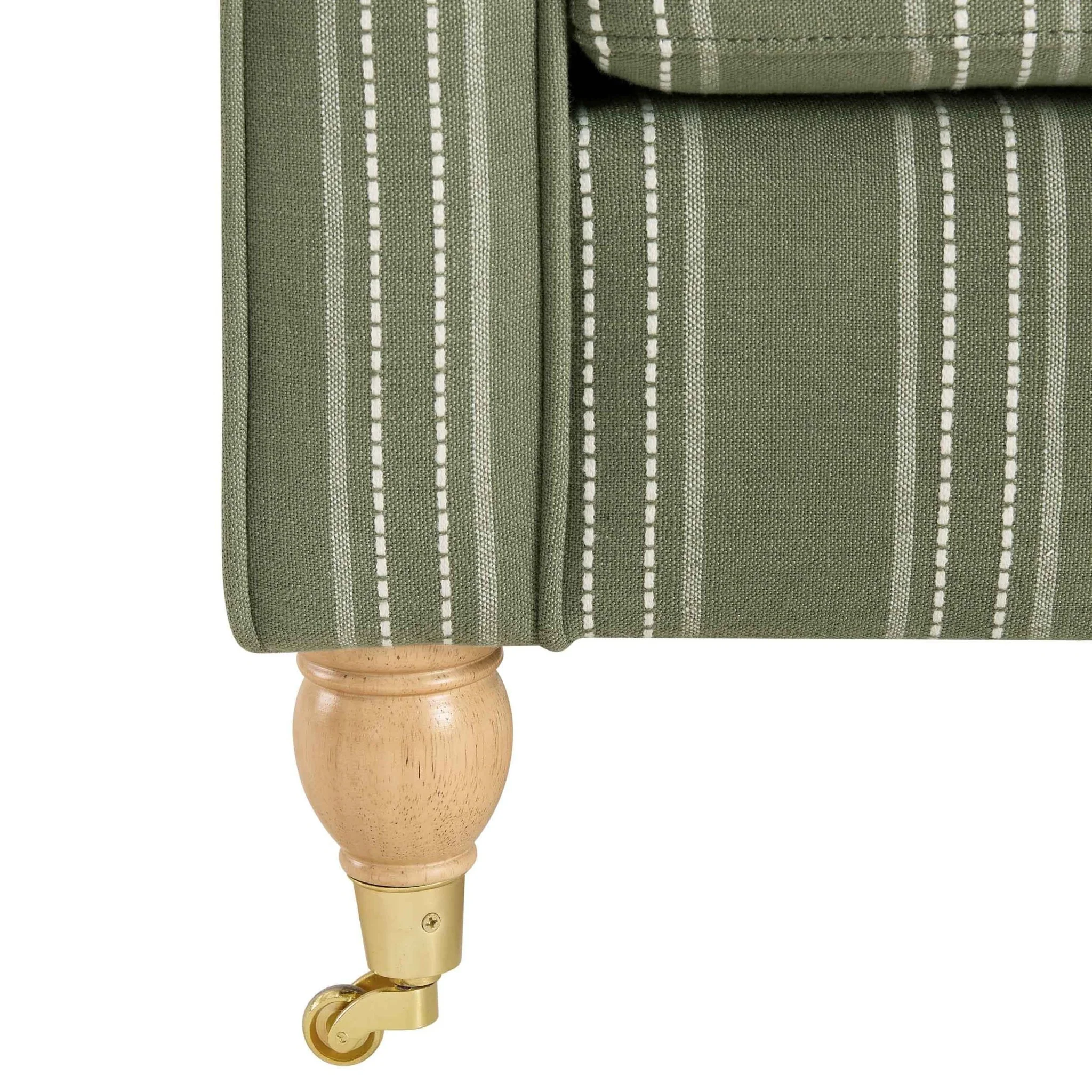 Sicily Armchair - Green Stripe - Image 6
