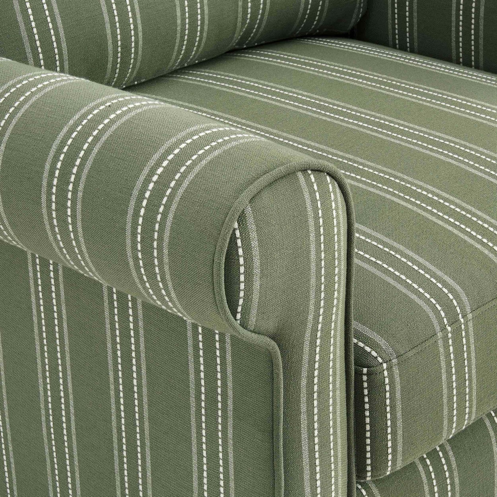 Sicily Armchair - Green Stripe - Image 8