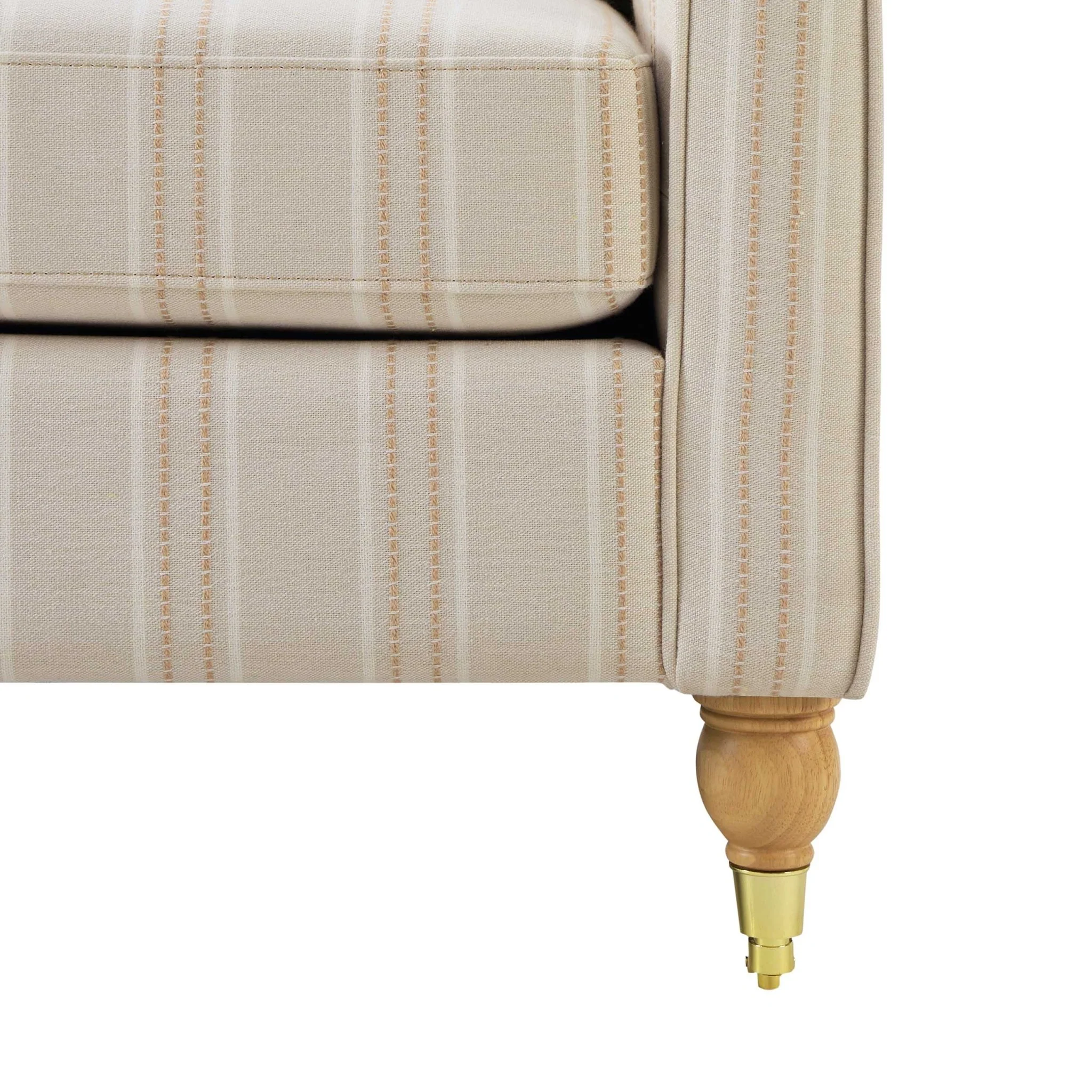 Sicily Armchair - Natural Stitched Stripe - Image 7