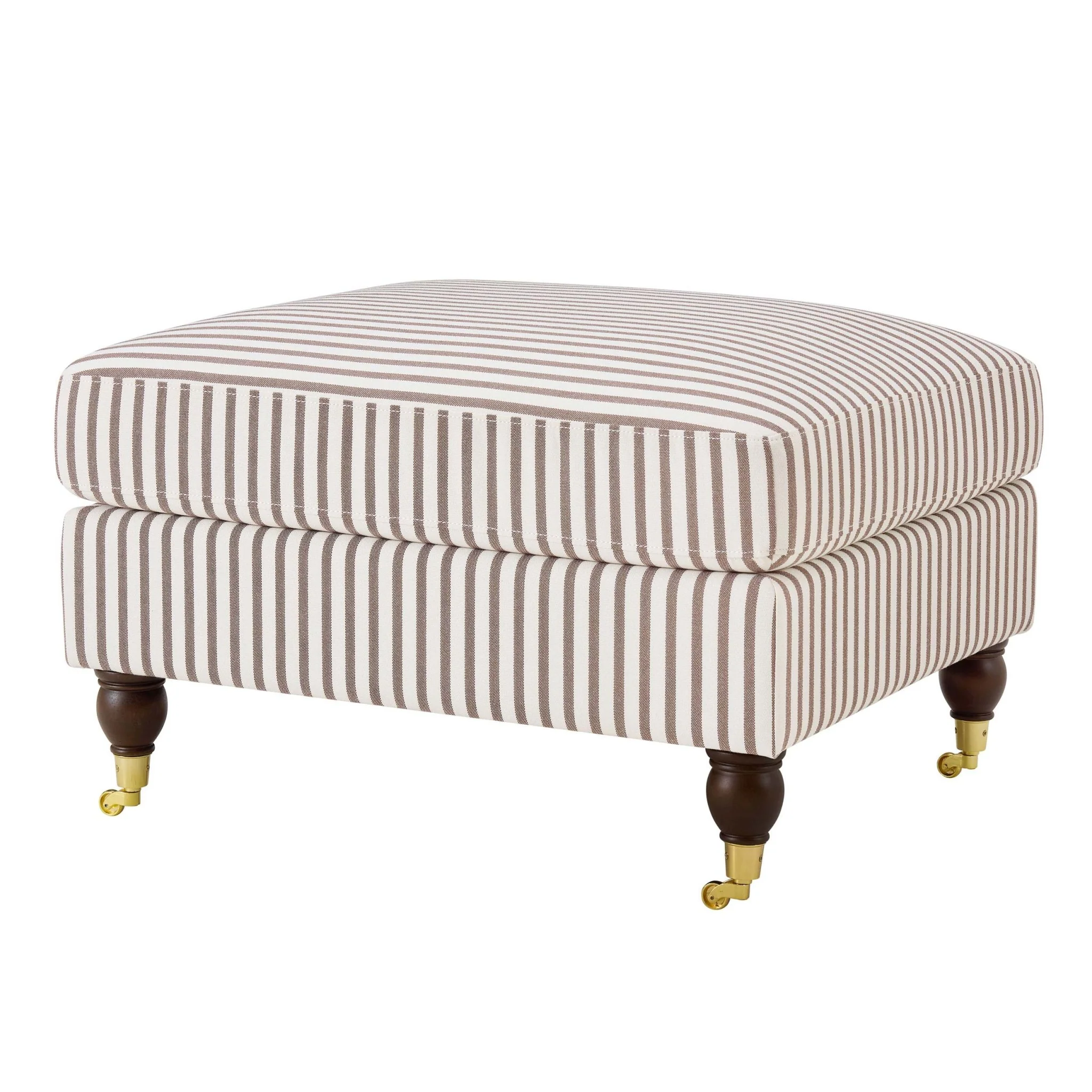 Sicily Pouffe - Chocolate Stripe - Image 3
