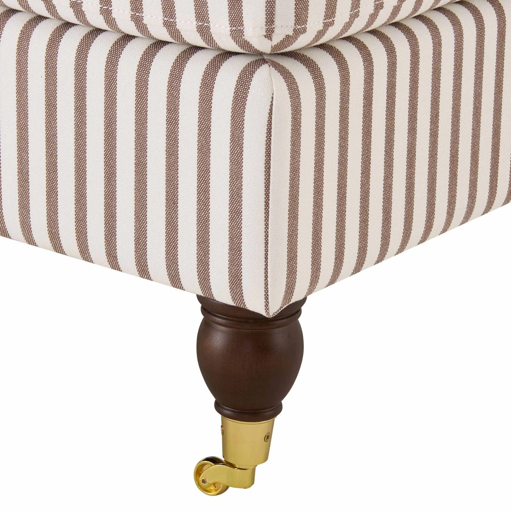 Sicily Pouffe - Chocolate Stripe - Image 4