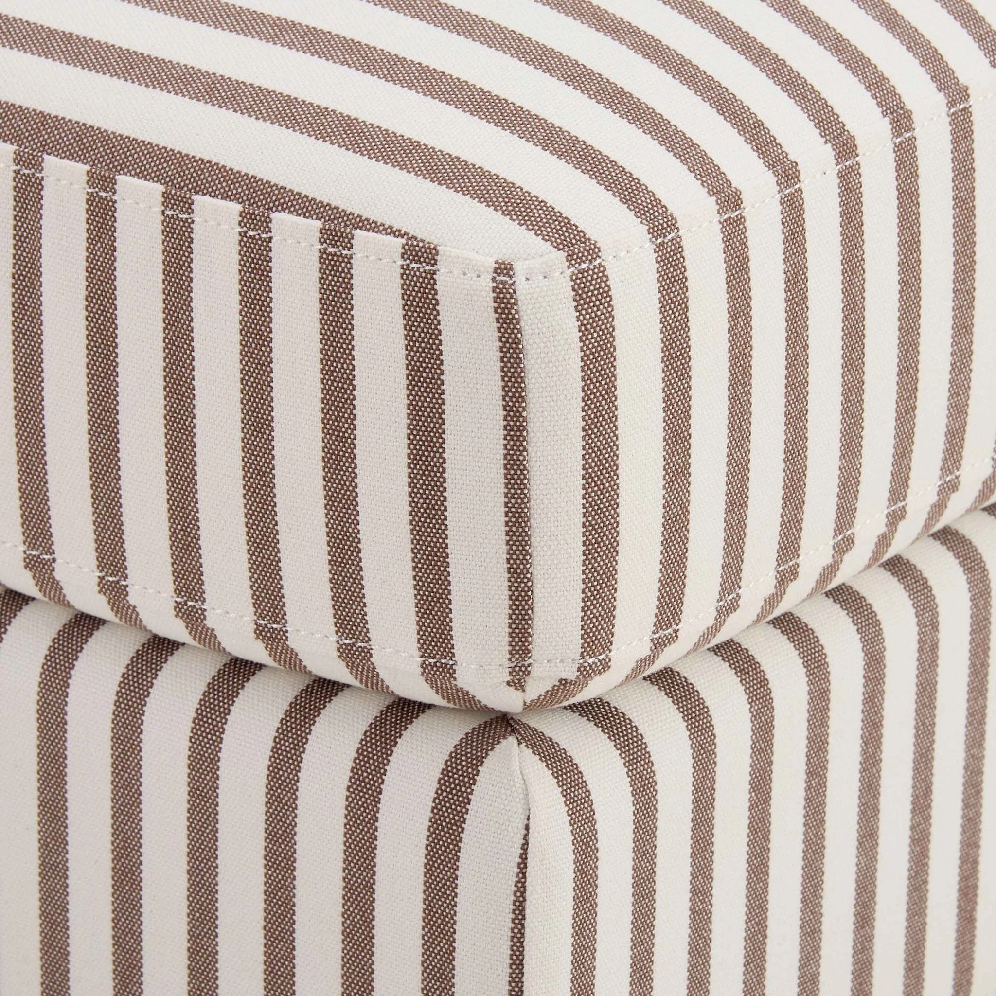 Sicily Pouffe - Chocolate Stripe - Image 5