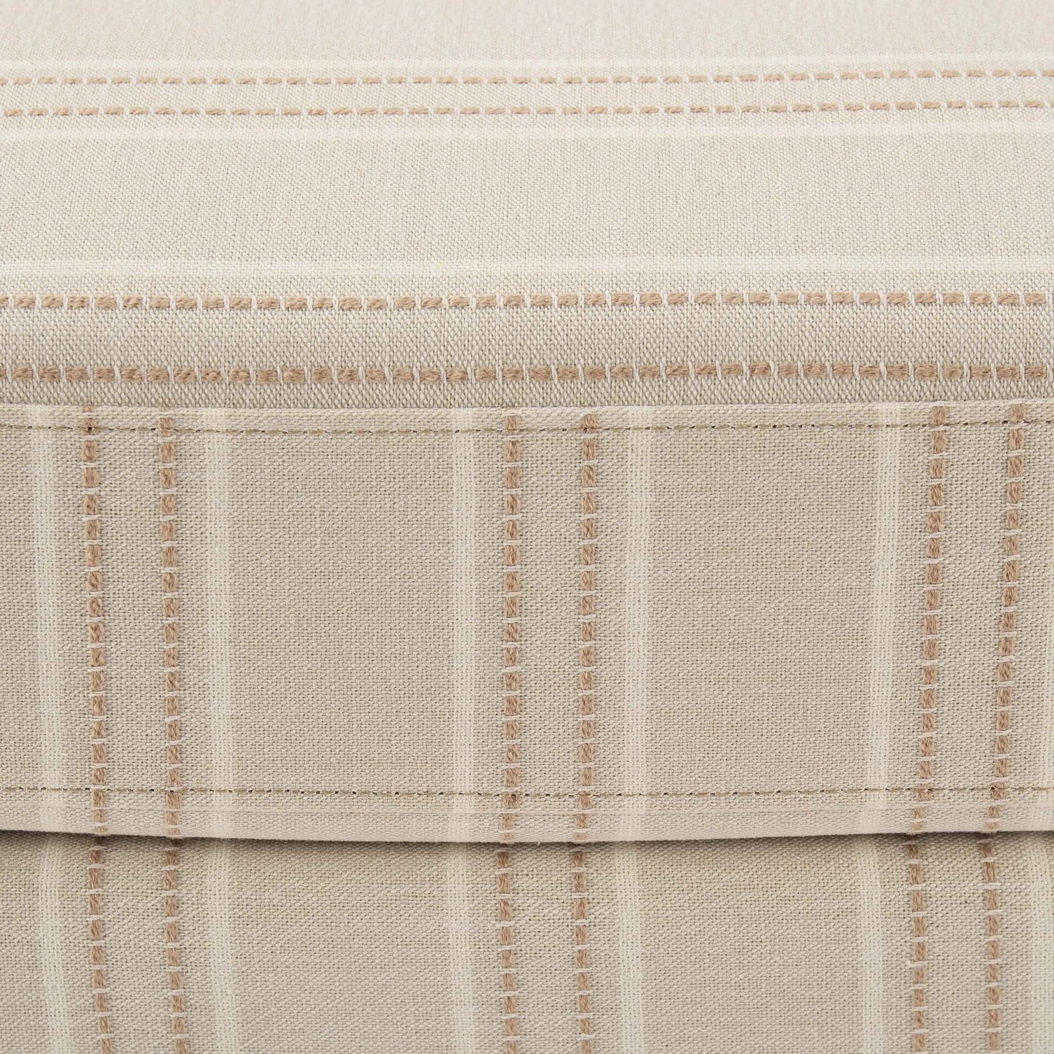 Sicily Pouffe - Natural Stitched Stripe - Image 4