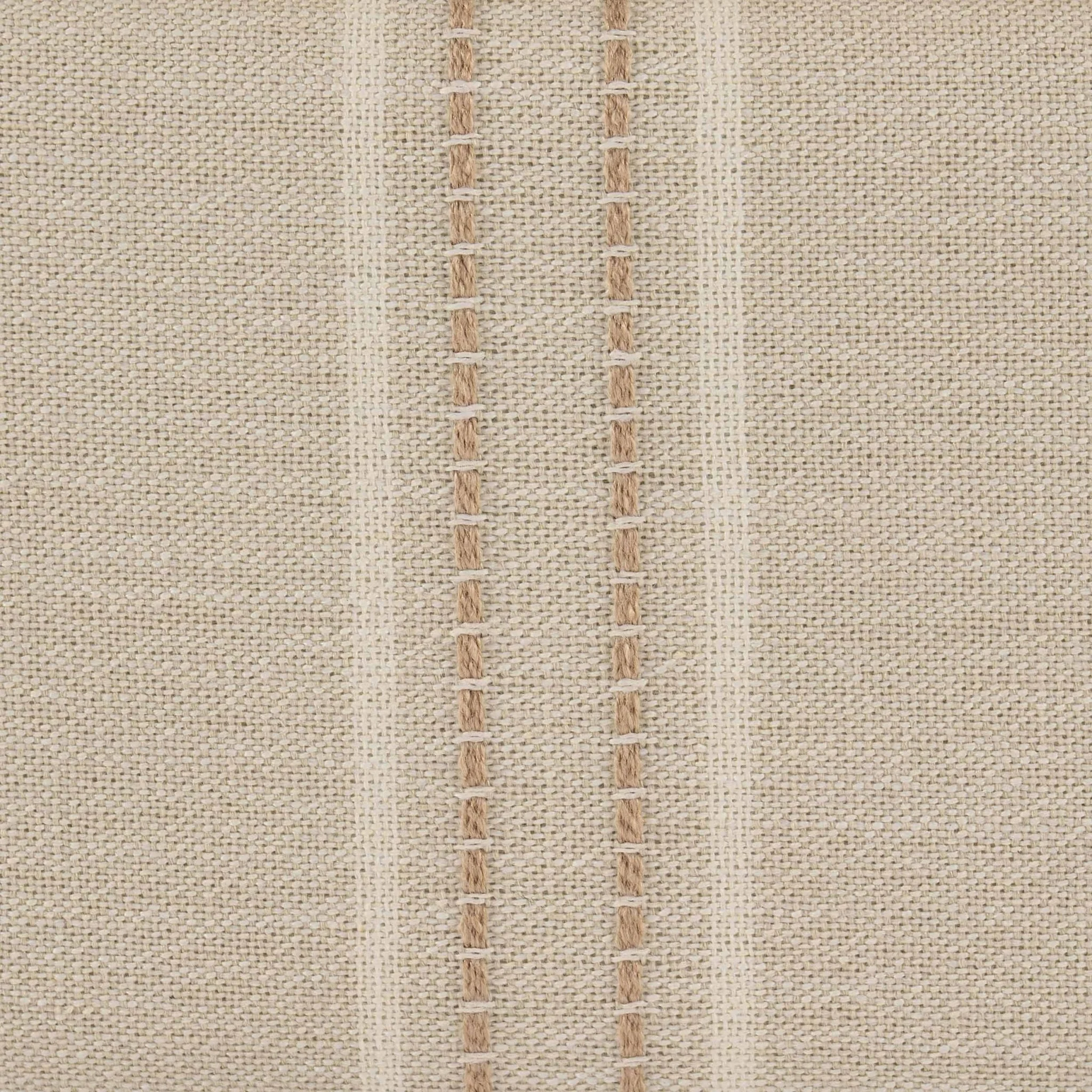 Sicily Pouffe - Natural Stitched Stripe - Image 6
