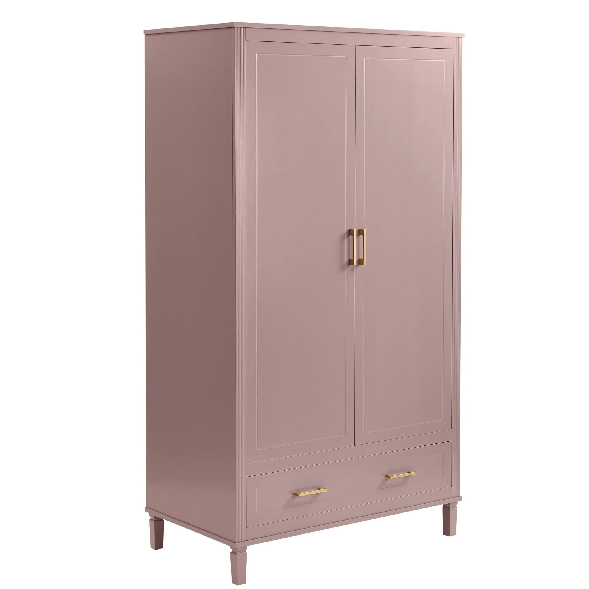 Sienna 2 Door Wardrobe with Drawer - Dusty Mauve - Image 2