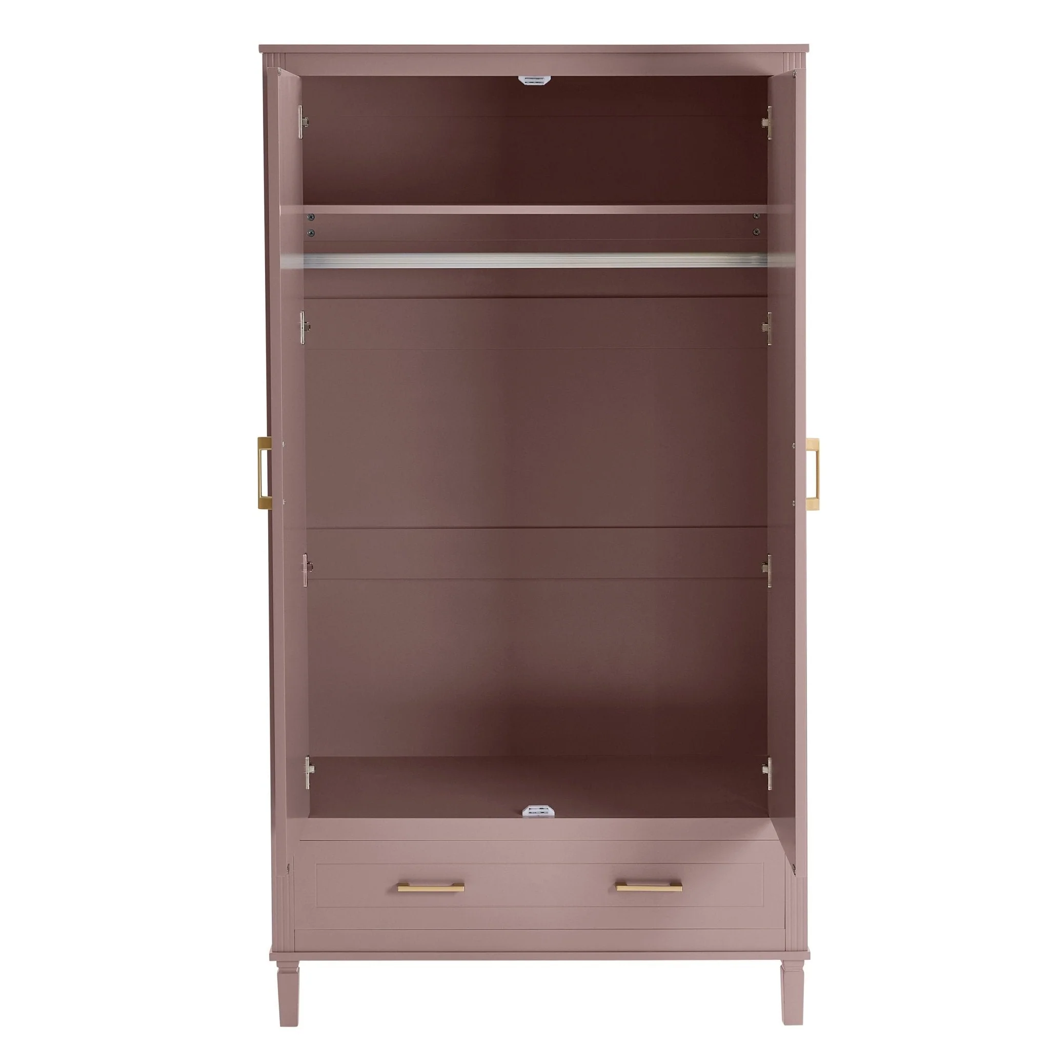 Sienna 2 Door Wardrobe with Drawer - Dusty Mauve - Image 3