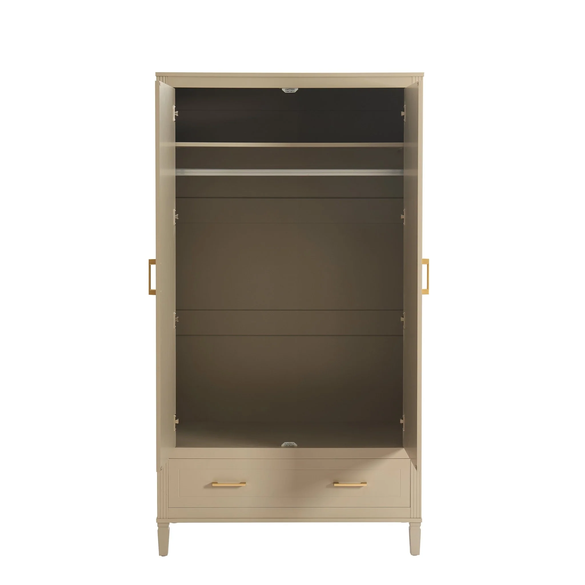Sienna 2 Door Wardrobe with Drawer - Taupe - Image 3