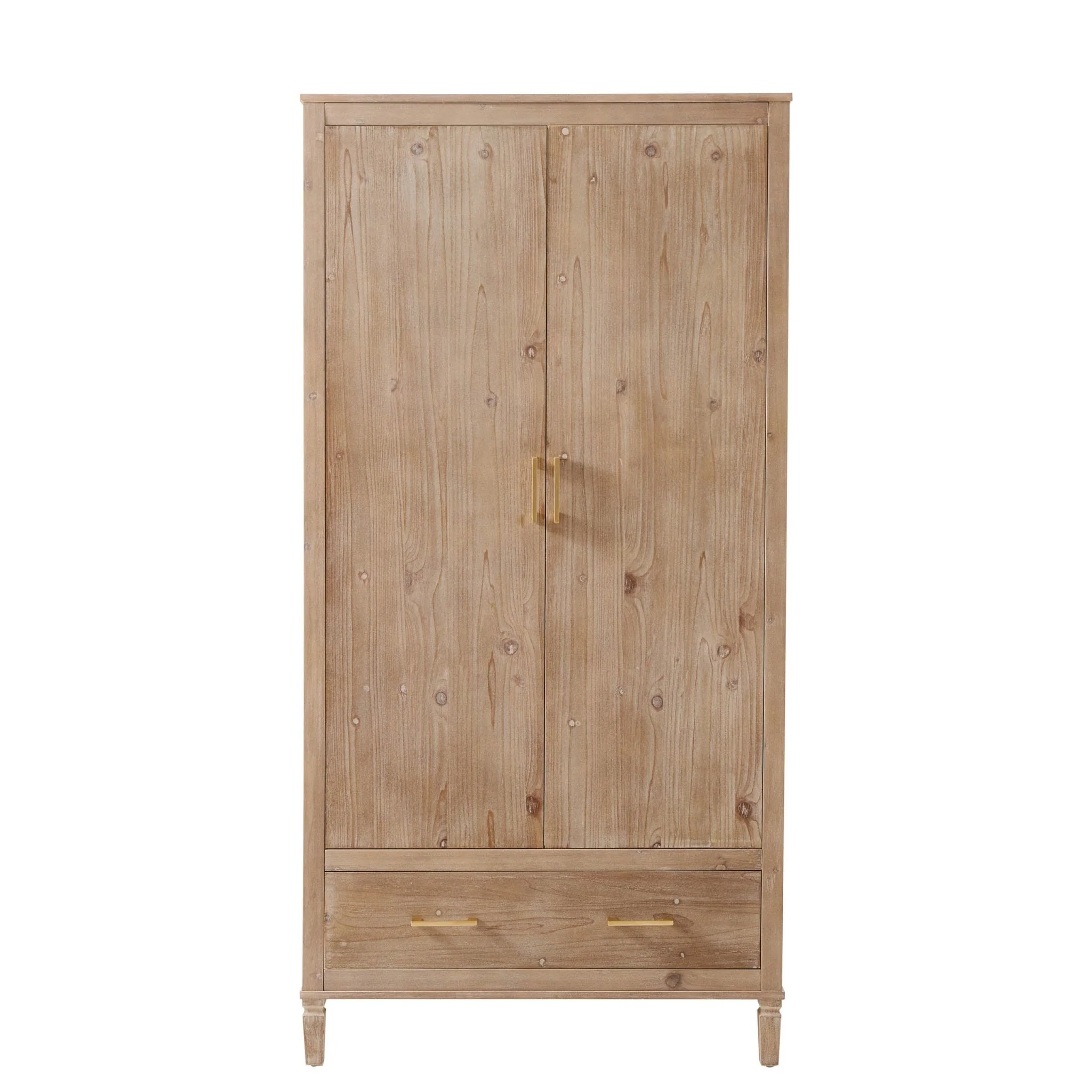 Sienna 2 Door Wardrobe with Drawers - Washed Wood - Image 3