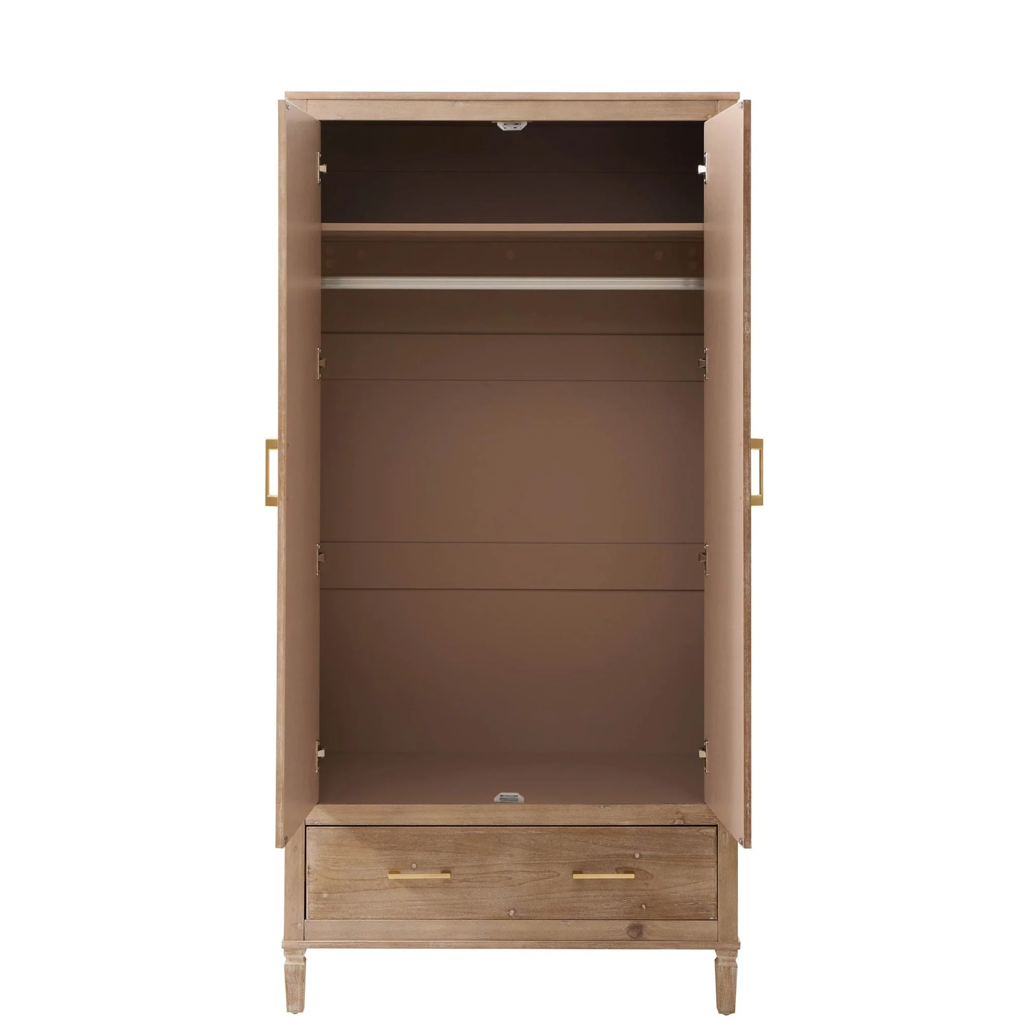Sienna 2 Door Wardrobe with Drawers - Washed Wood - Image 5