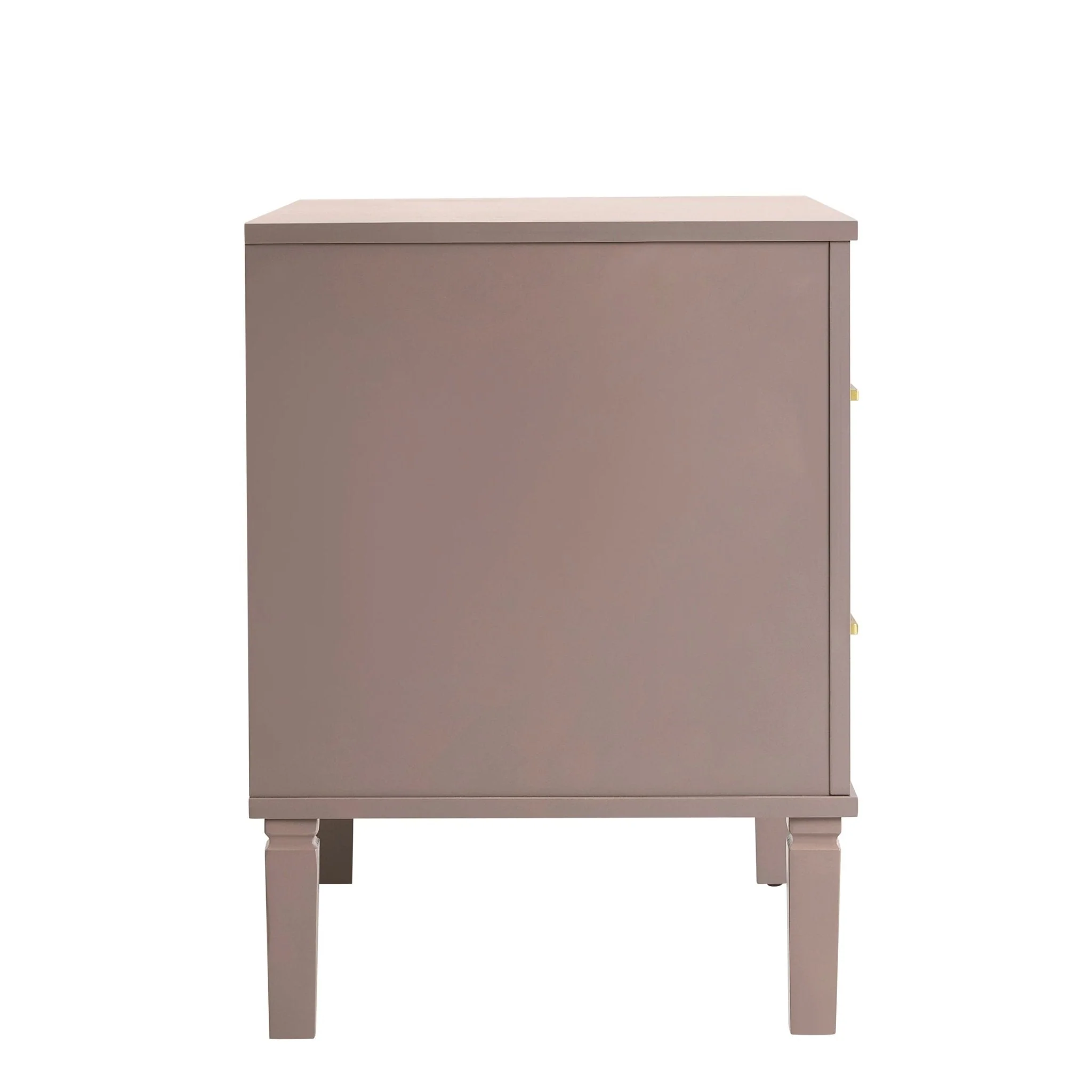 Sienna 2 Drawer Bedside Table - Dusty Mauve - Image 5