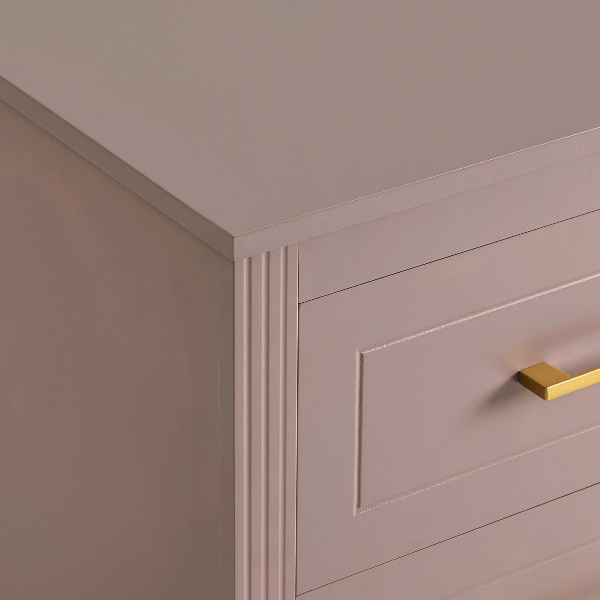 Sienna 2 Drawer Bedside Table - Dusty Mauve - Image 6