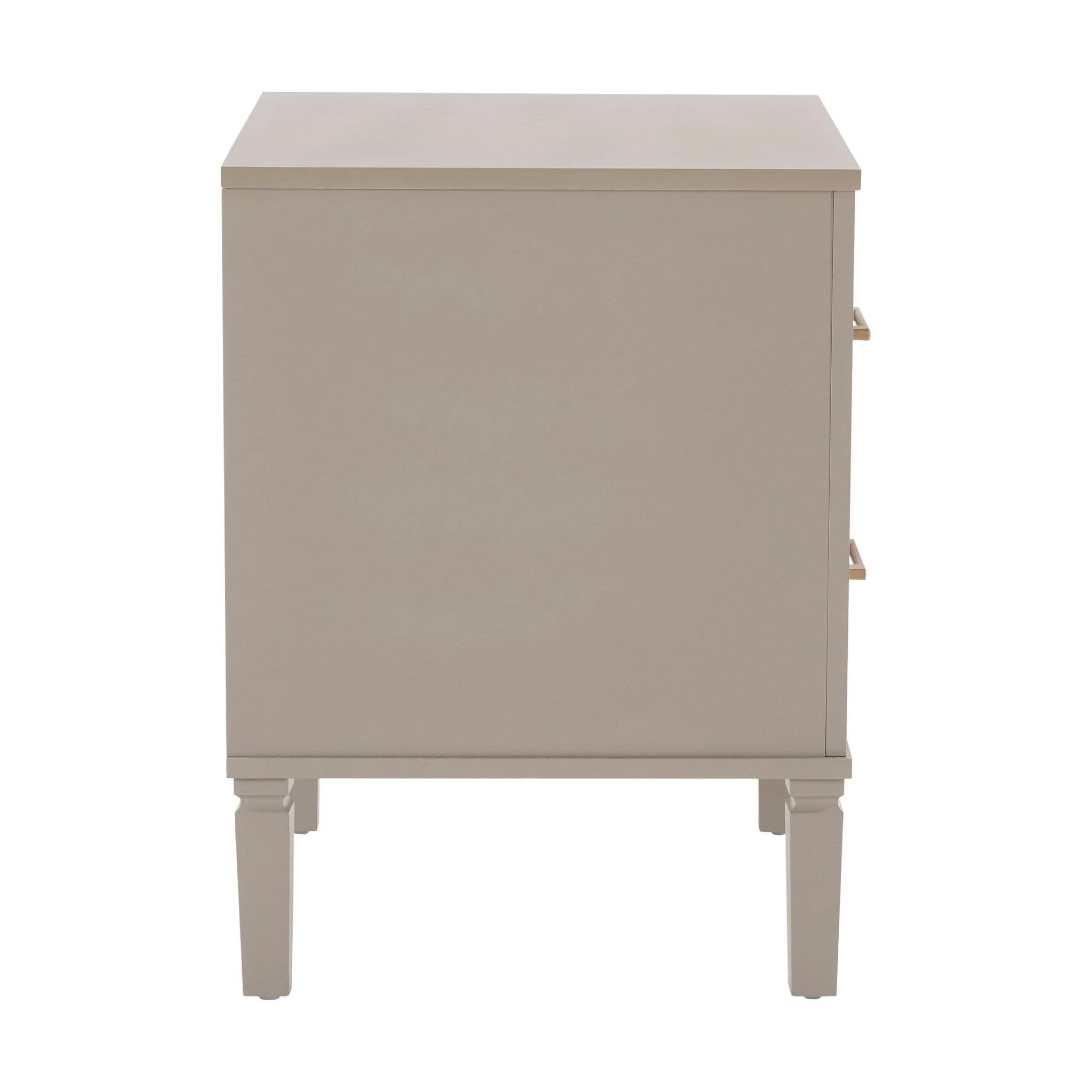 Sienna 2 Drawer Bedside Table - Taupe - Image 6