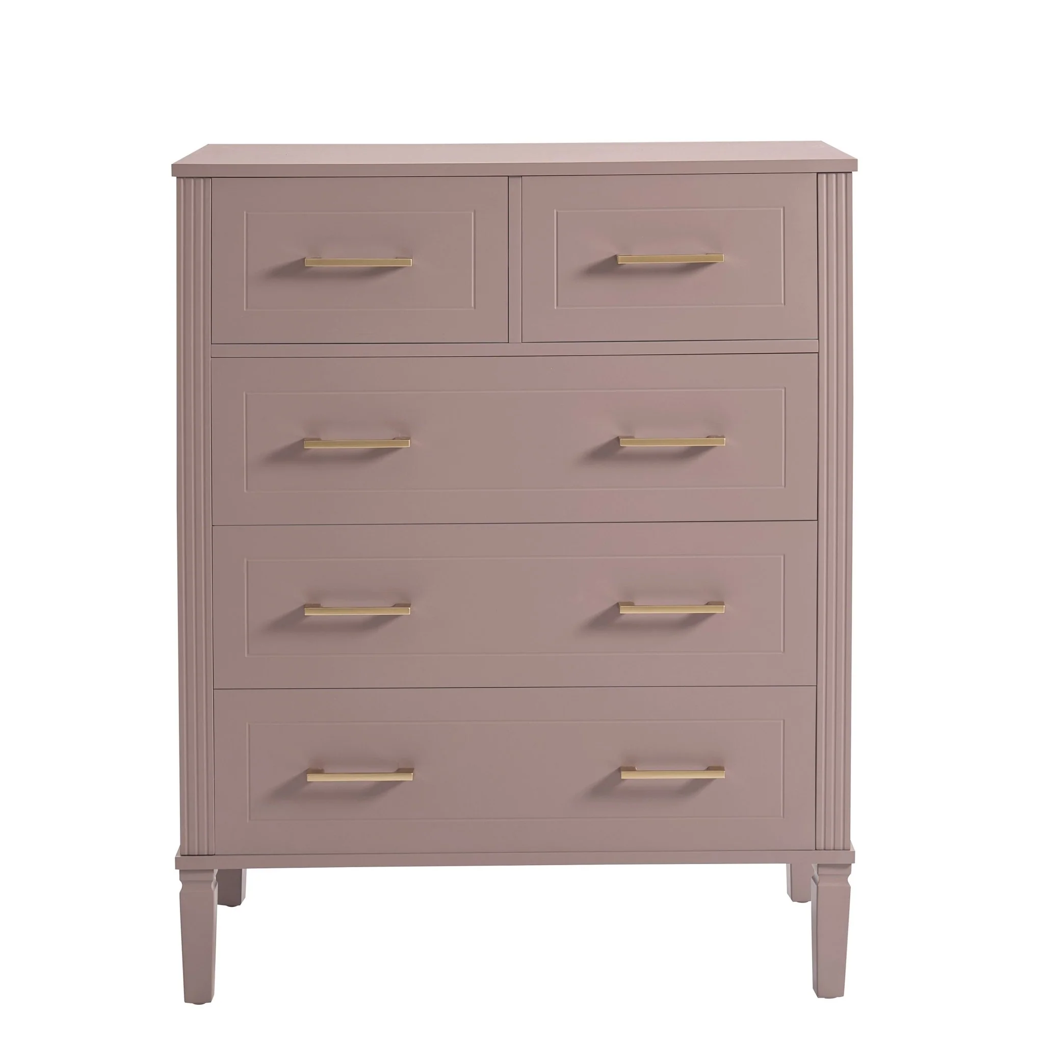 Sienna 5 Drawer Chest - Dusty Mauve - Image 2