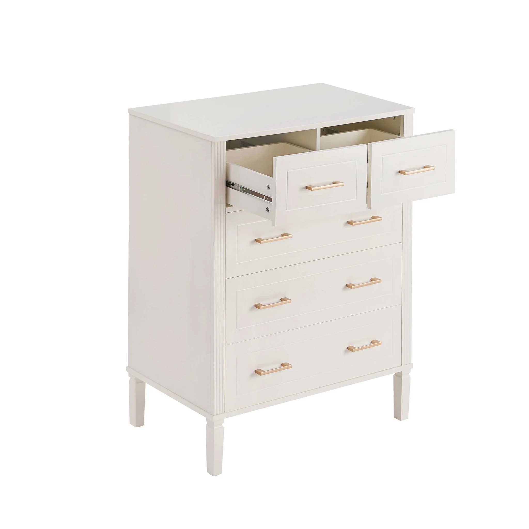 Sienna 5 Drawer Chest - Cream - Image 2