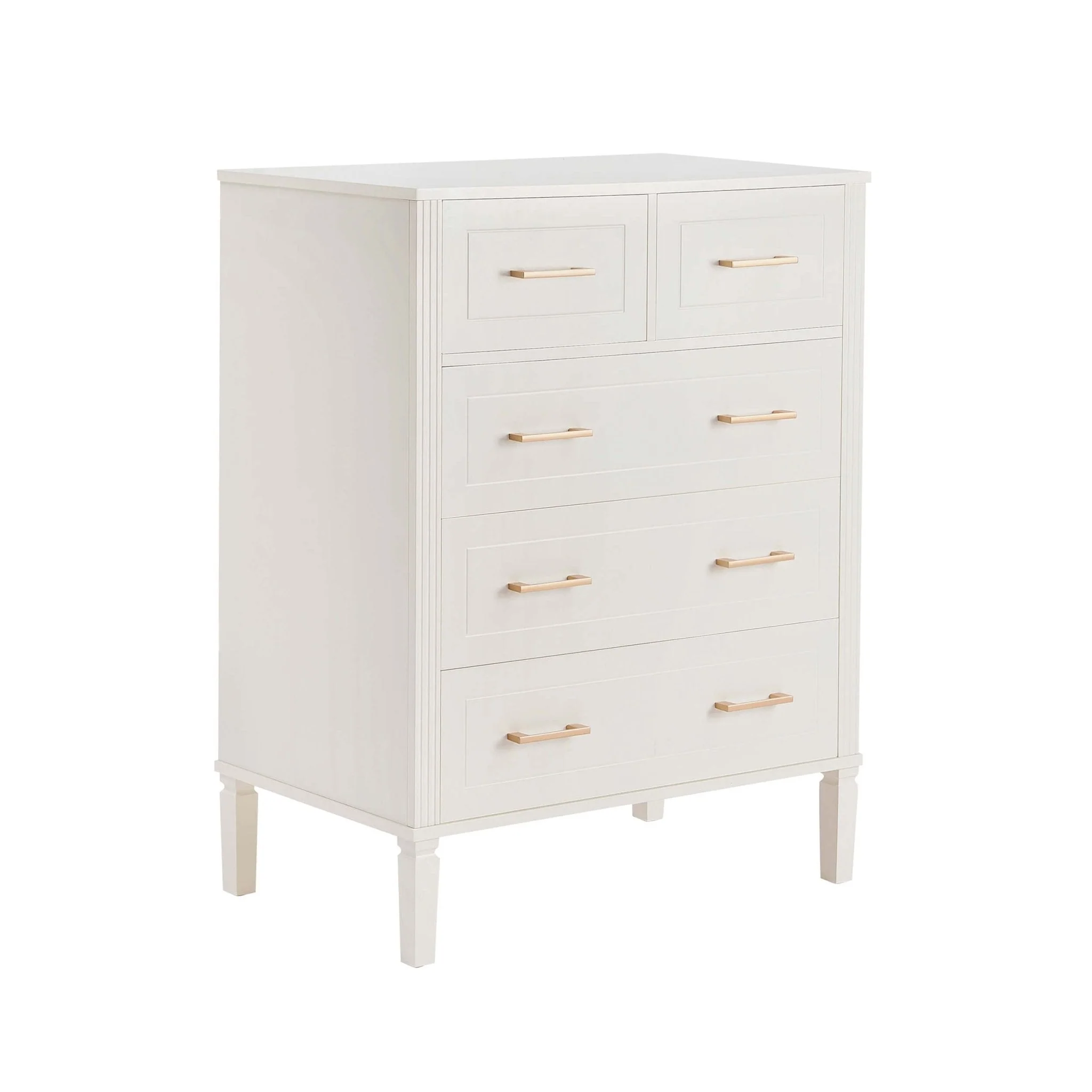 Sienna 5 Drawer Chest - Cream - Image 4