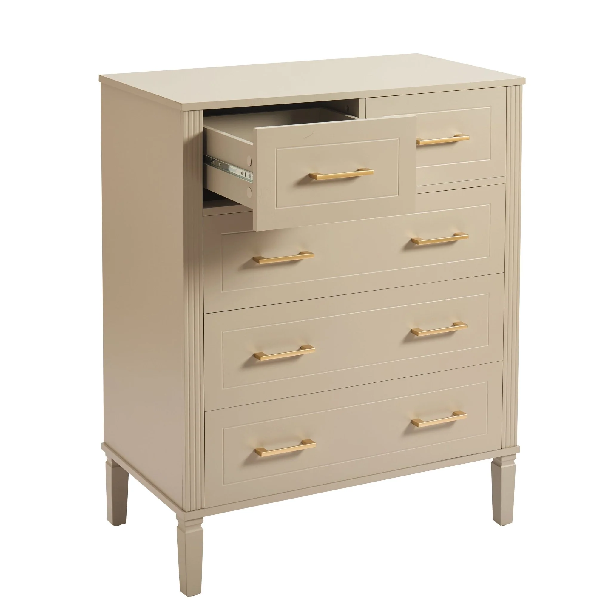 Sienna 5 Drawer Chest - Taupe - Image 3