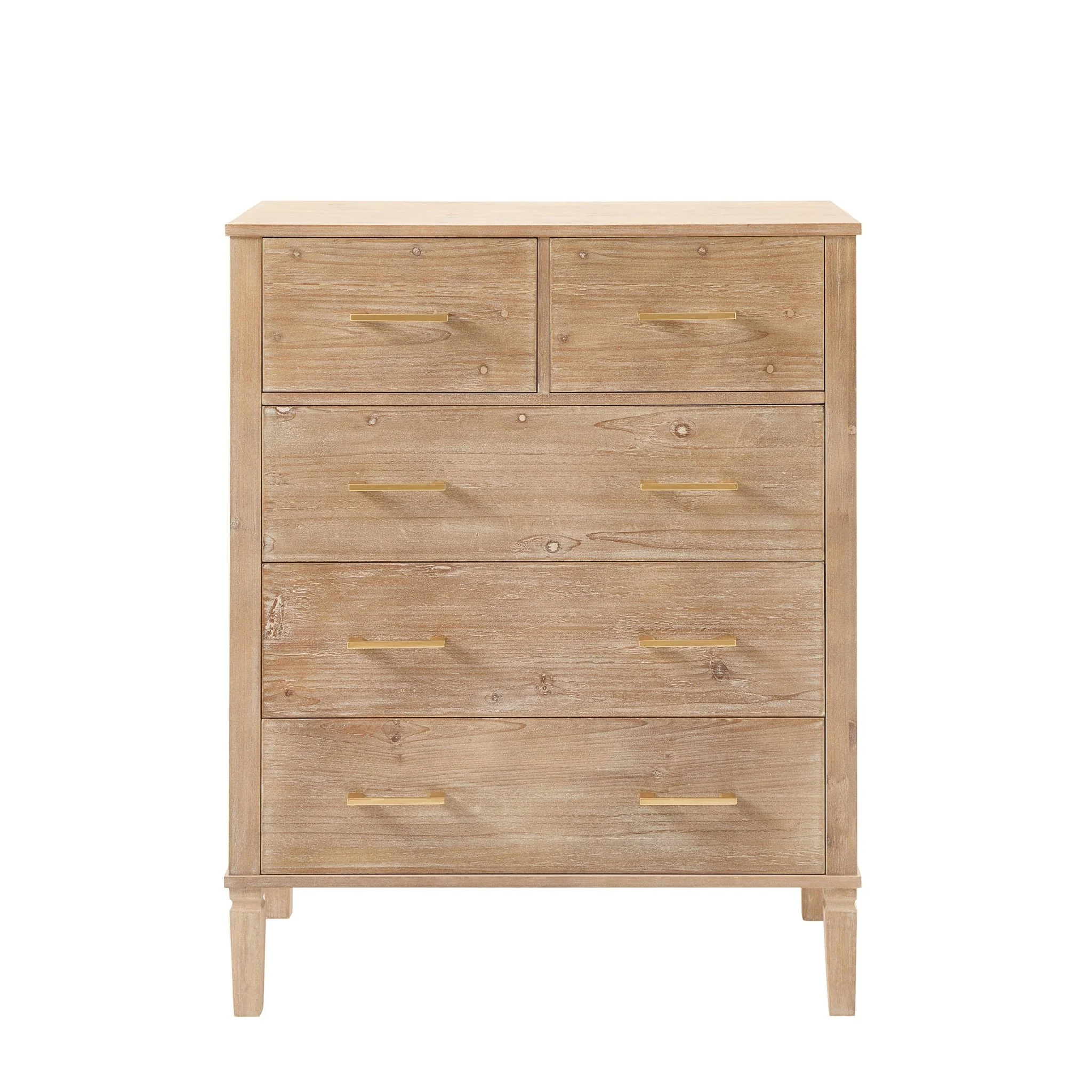 Sienna 5 Drawer Chest - Washed Wood - Image 4