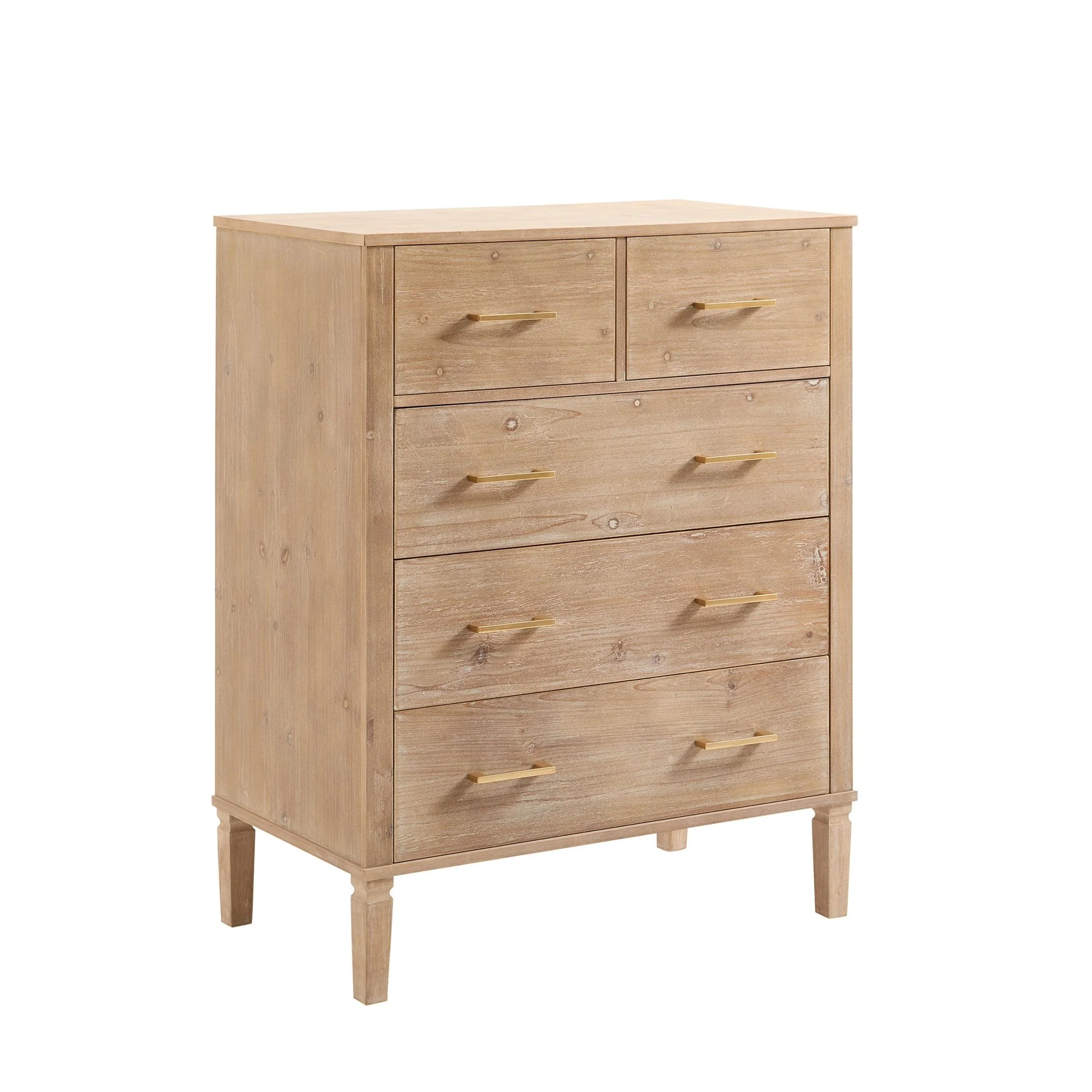 Sienna 5 Drawer Chest - Washed Wood - Image 5