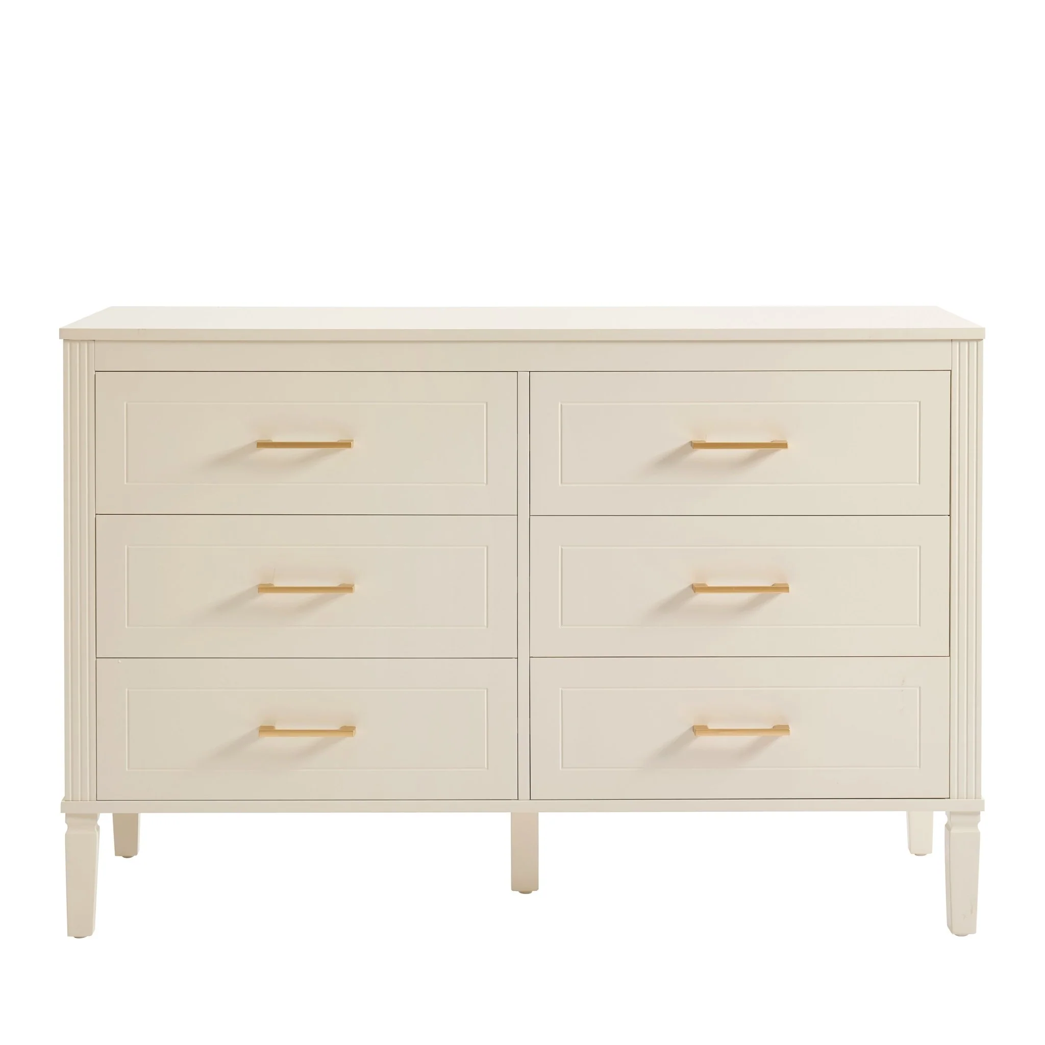Sienna 6 Drawer Chest - Cream - Image 2