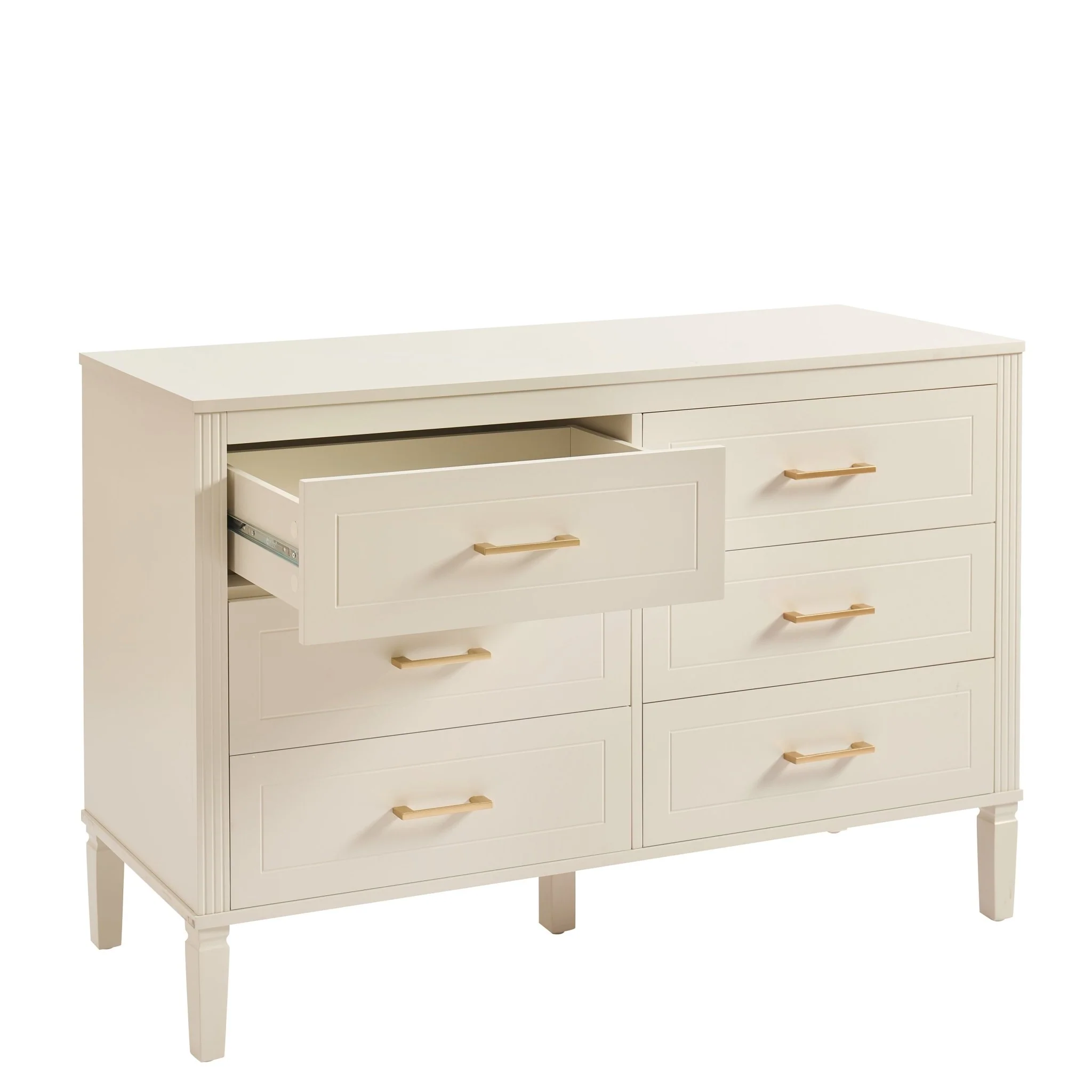 Sienna 6 Drawer Chest - Cream - Image 3