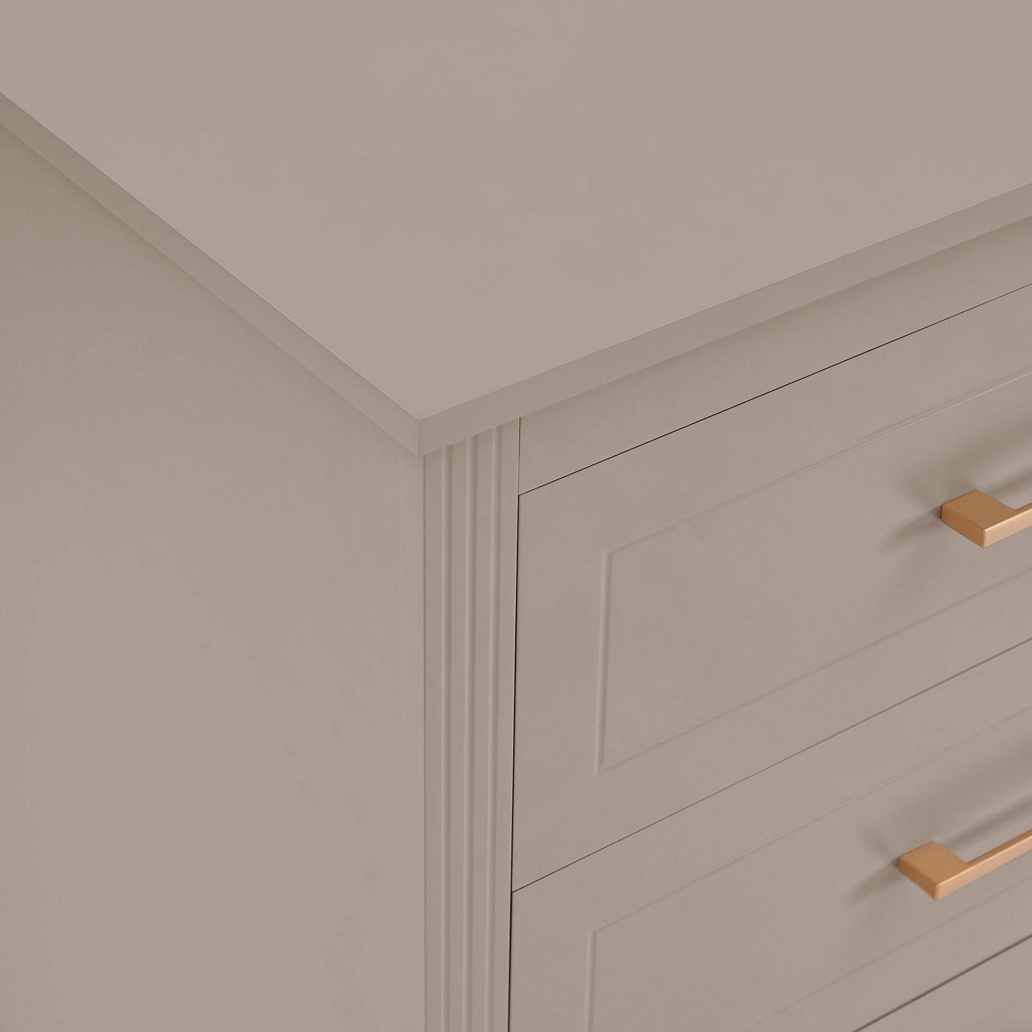 Sienna 6 Drawer Chest - Taupe - Image 4