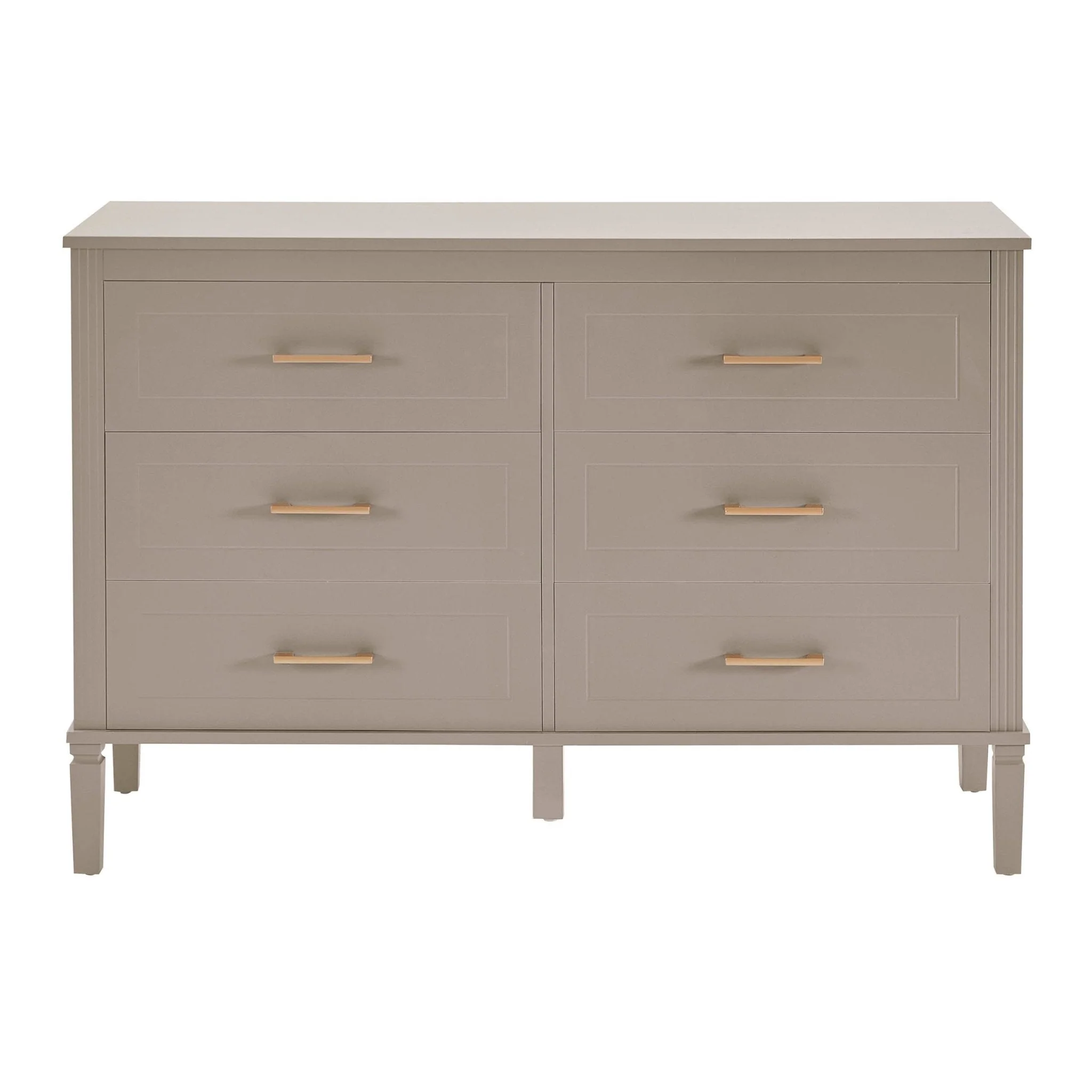 Sienna 6 Drawer Chest - Taupe - Image 6