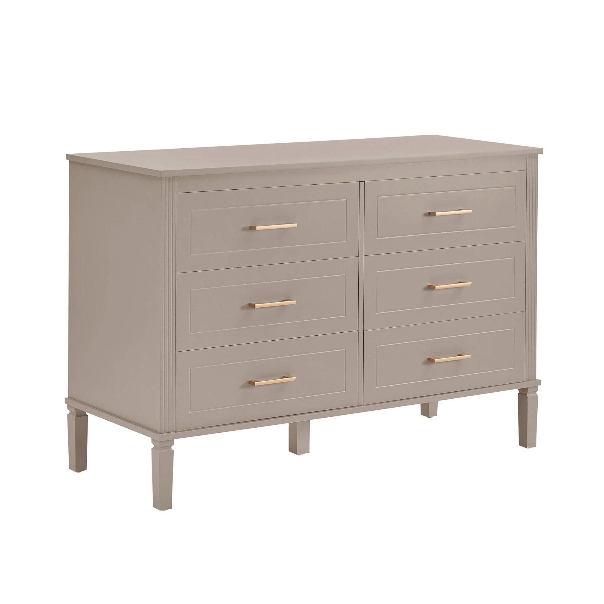 Sienna 6 Drawer Chest - Taupe - Image 7