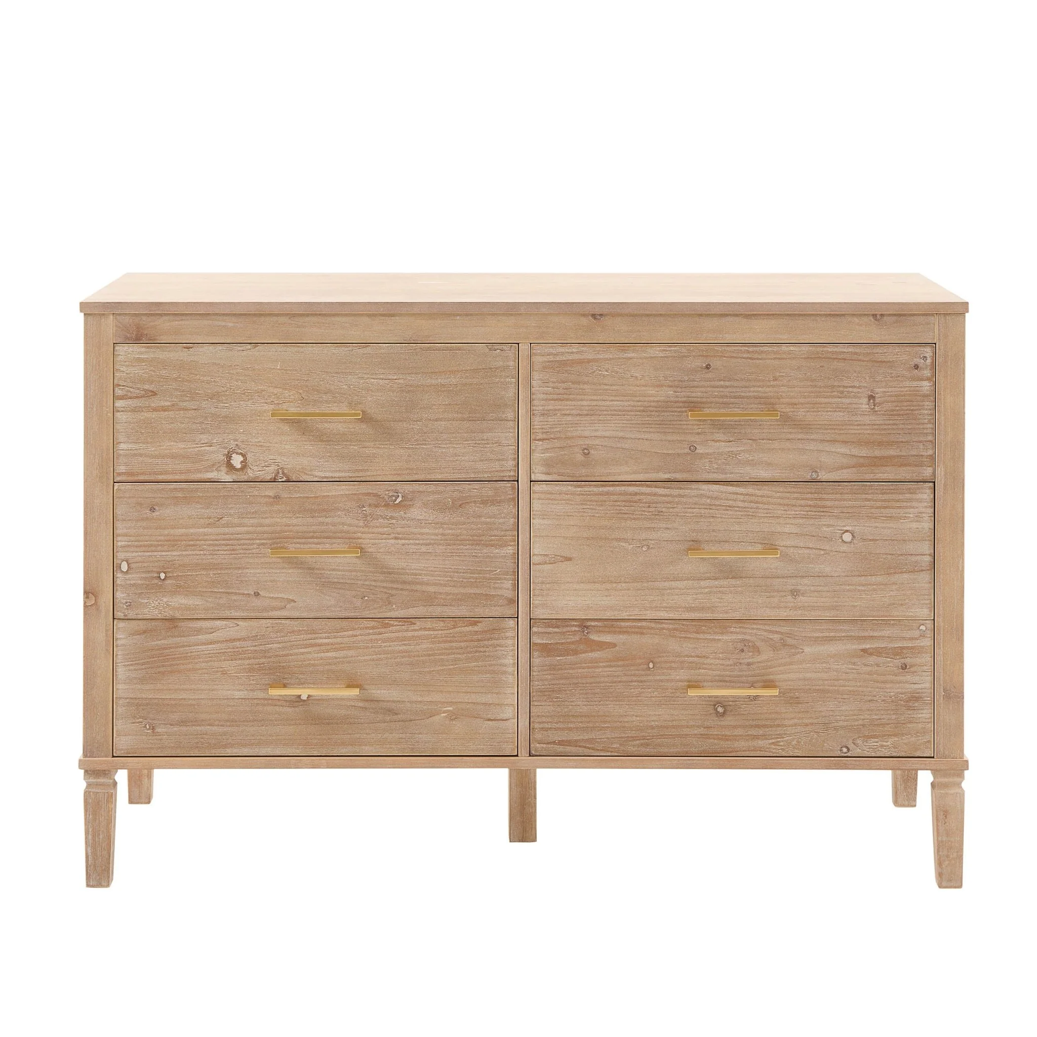 Sienna 6 Drawer Chest - Washed Wood - Image 3