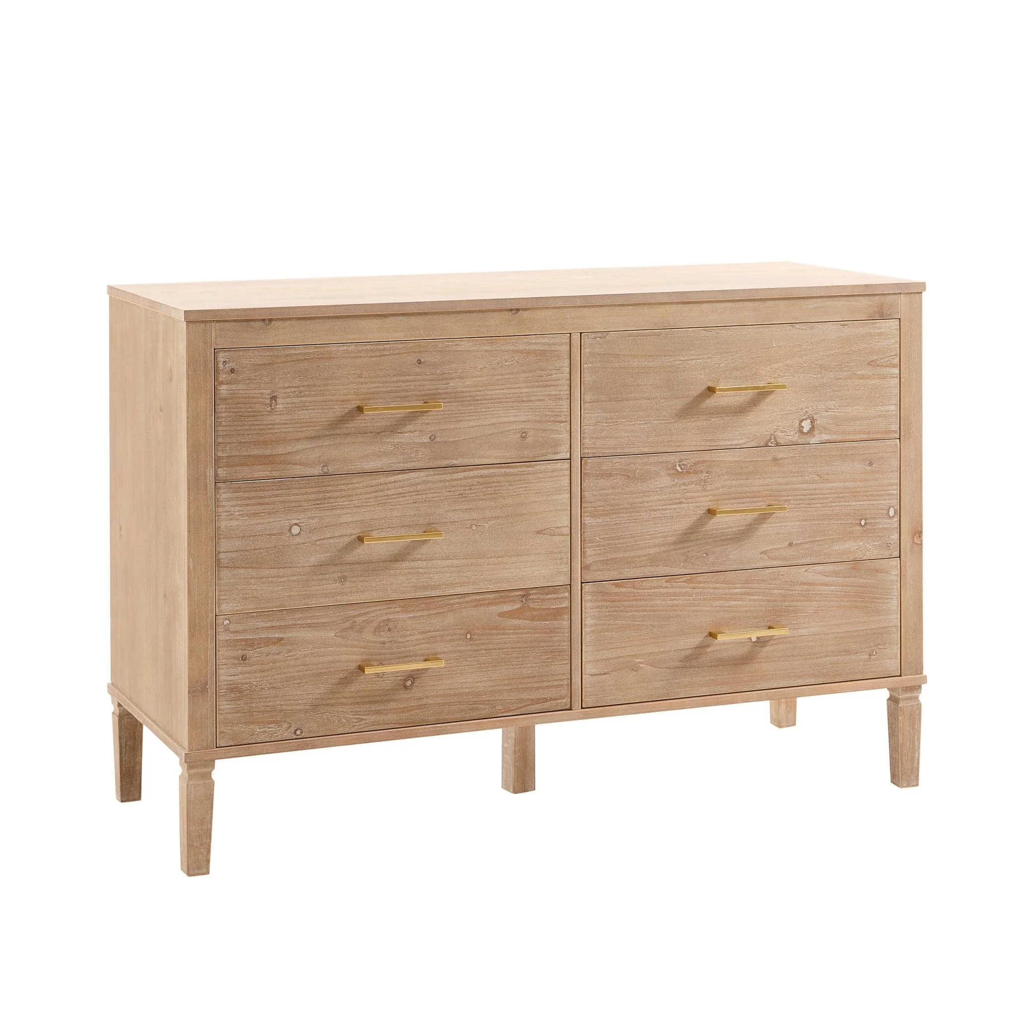 Sienna 6 Drawer Chest - Washed Wood - Image 4